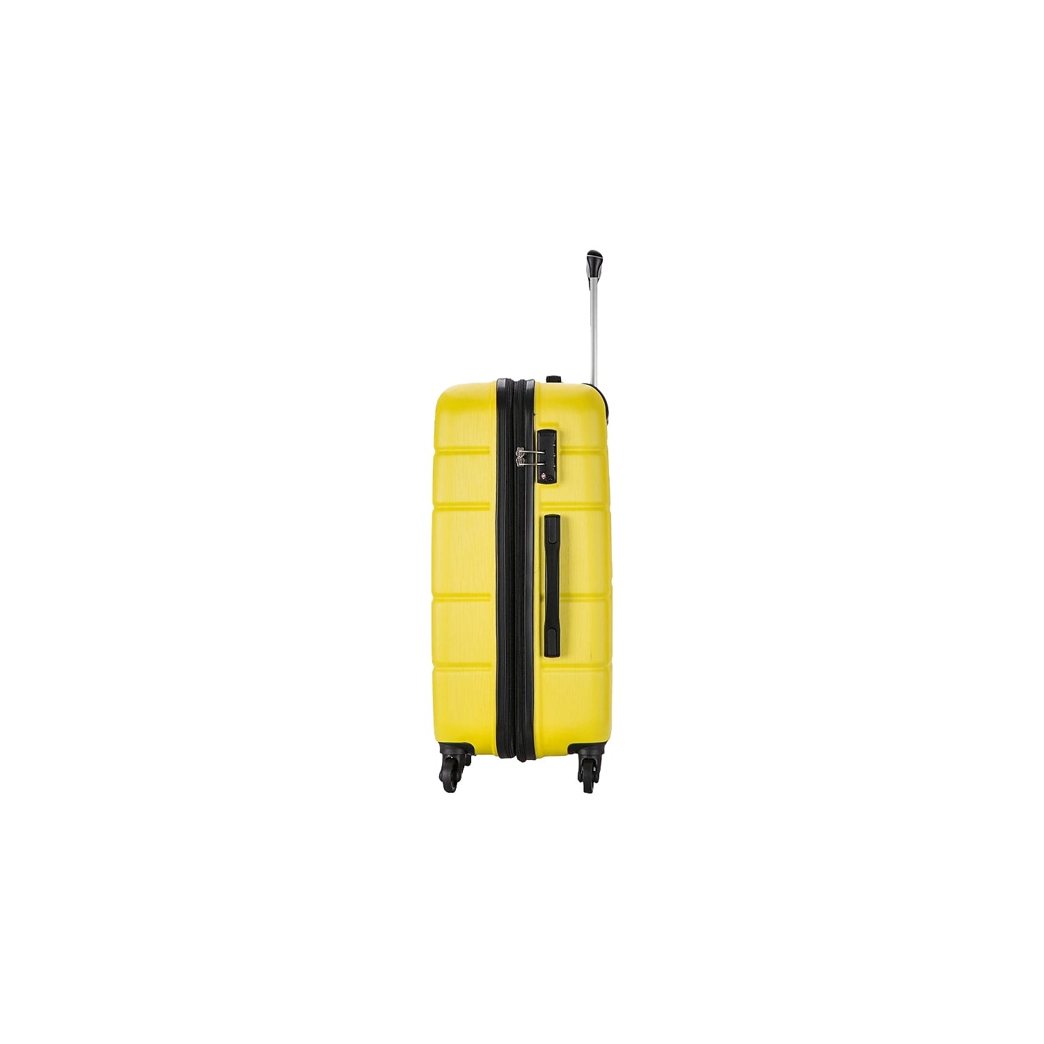 Plastic 4-Wheel Spinner Luggage Yellow (-)