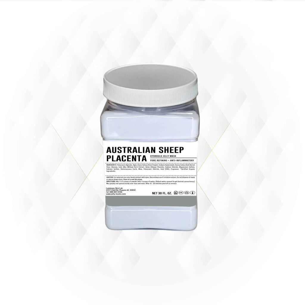 Luminous Skin Lab Australian Sheep Placenta Jelly Mask,  Professional Pack Peel off Facial Mask - Anti-Aging, Reducing Dark Spot & Natural Skin Treatment - Suitable for All Skin Types | 30 fl oz