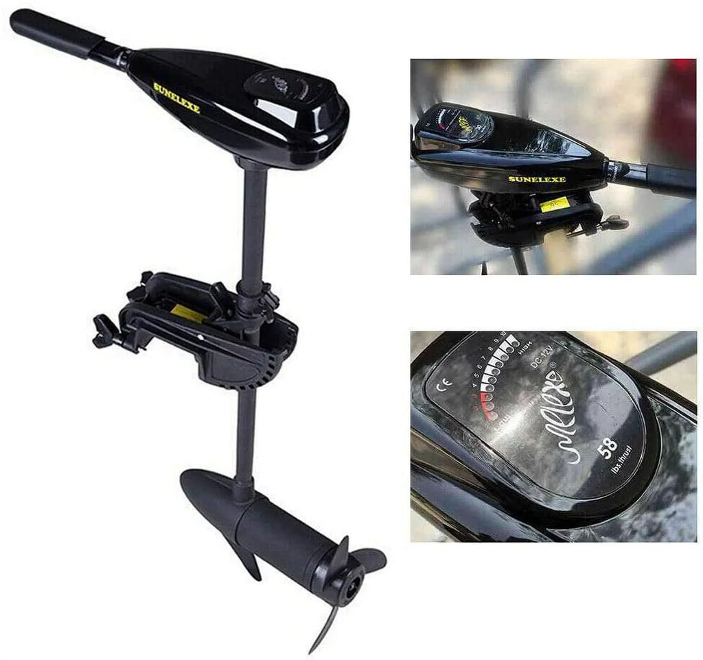 Miumaeov Electric Trolling Motor, 12V 58  Fishing Boat Engine Short Shaft Marine Outboard Motor Drive