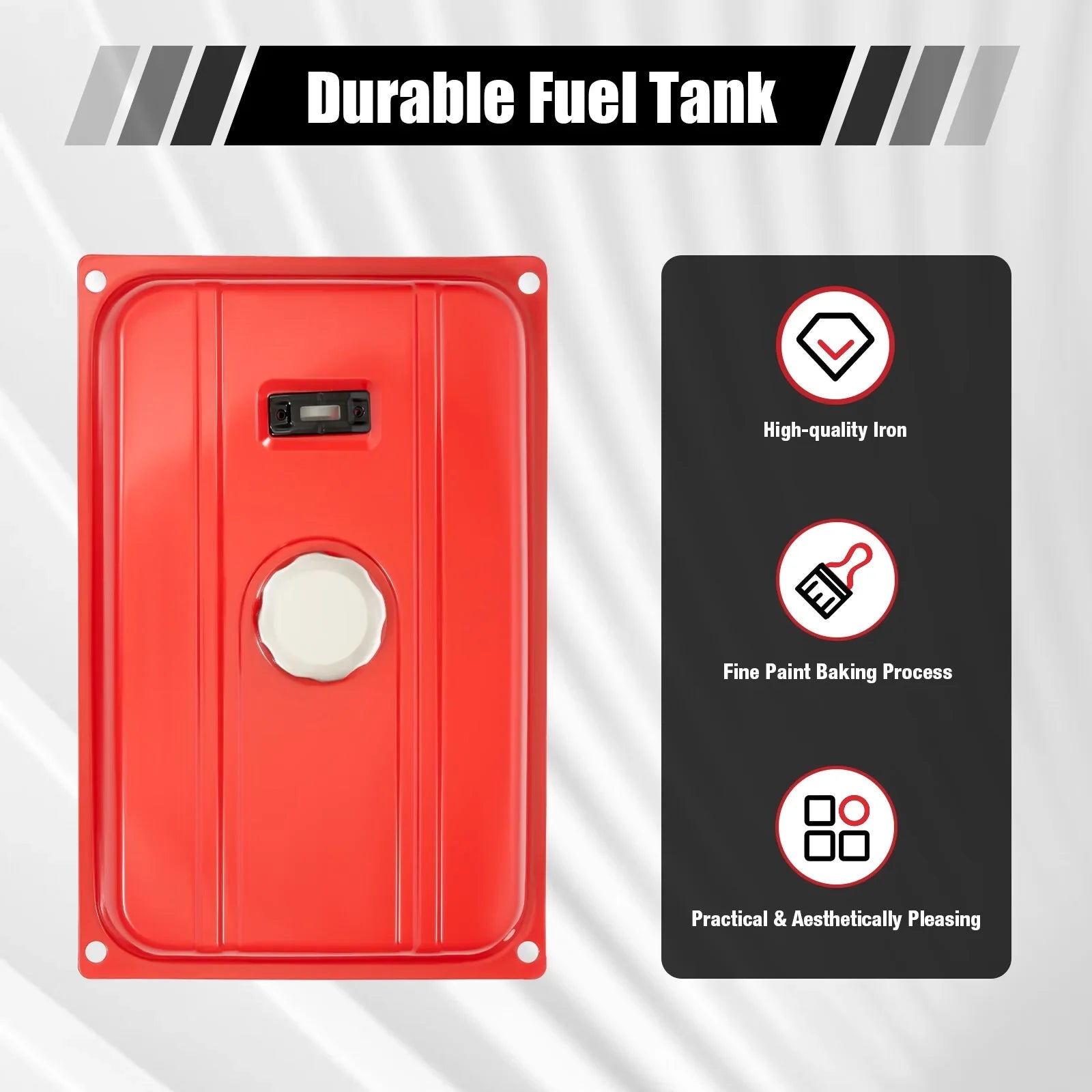 5 Gallon Generator Fuel Tank Red Universal Fuel Tank for  18.9 Liter Equipment