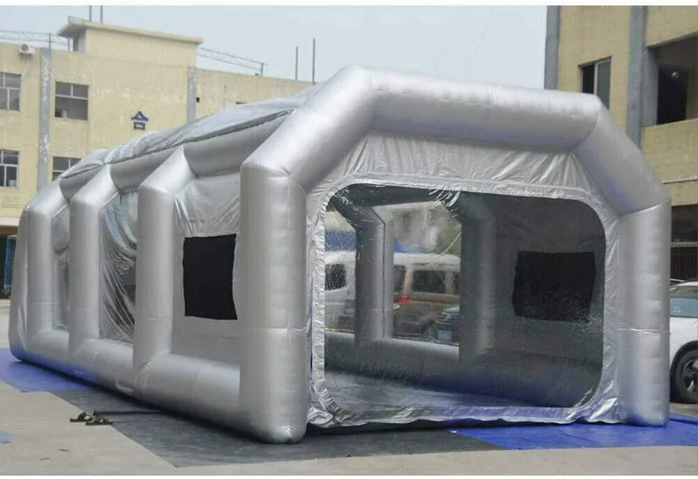 Inflatable Paint Spray Booth Painting Tent w/ Air Filter System & Floor Mat
