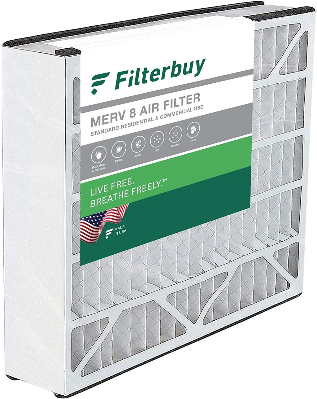 Filterbuy 16x25x3  8 Pleated   Furnace Air Filters for Trion Air Bear 255649-101 (1-Pack)