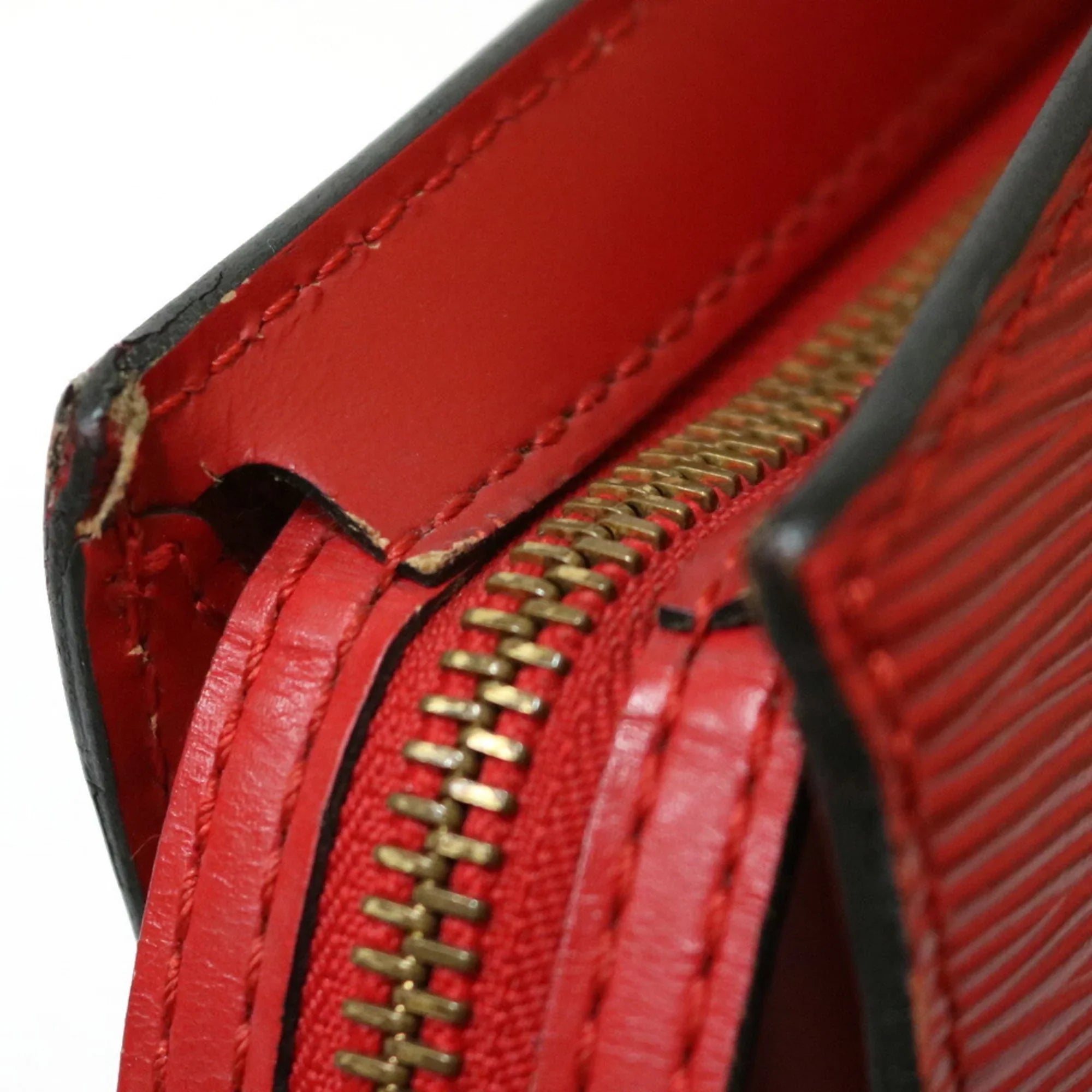 Pre-Owned   Louis Vuitton Handbag Epi Sun Jack  Red Castilean Ladies Leather (Fair)