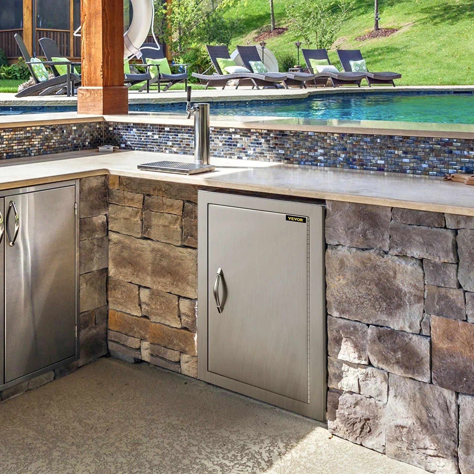 17x24 inch Stainless Steel  Access Door, Ideal for Outdoor Kitchen,  Island