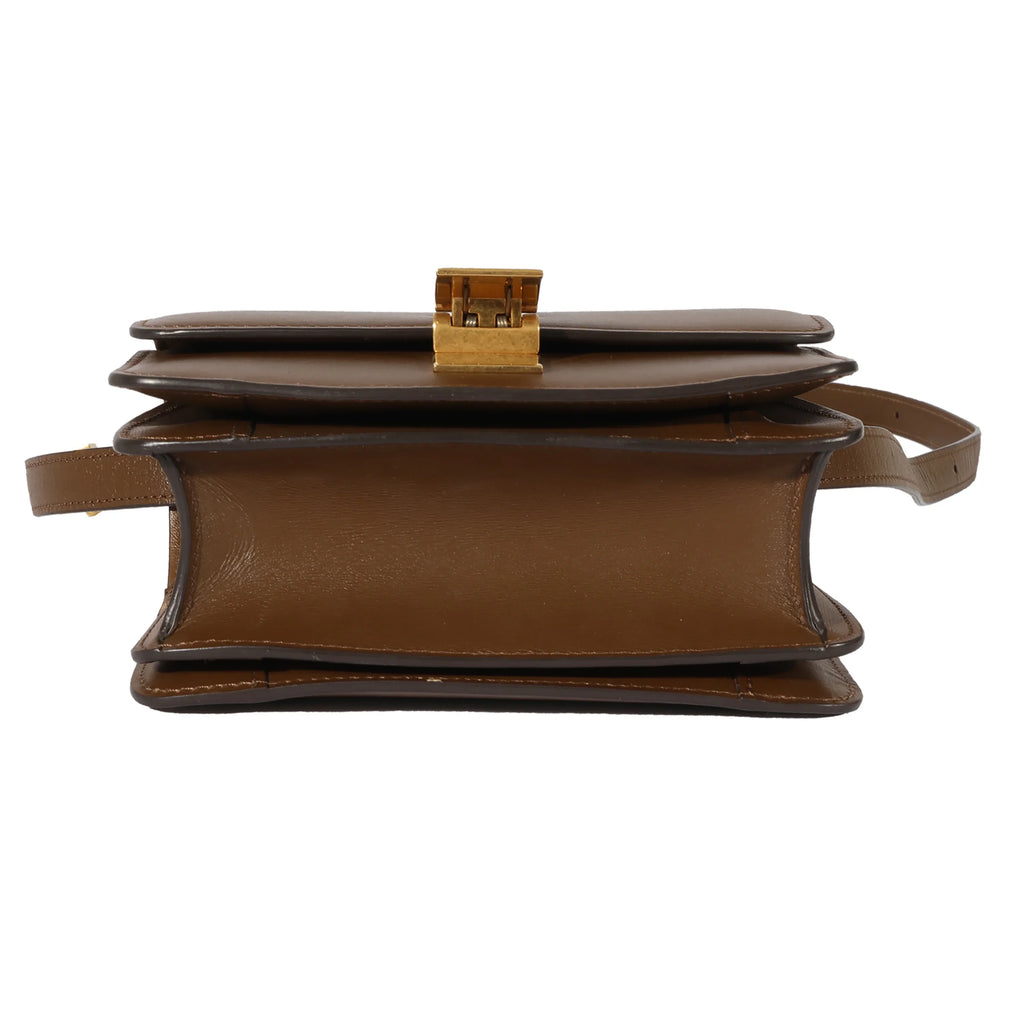 Celine Brown Smooth Leather Small Box Bag Pre-Owned