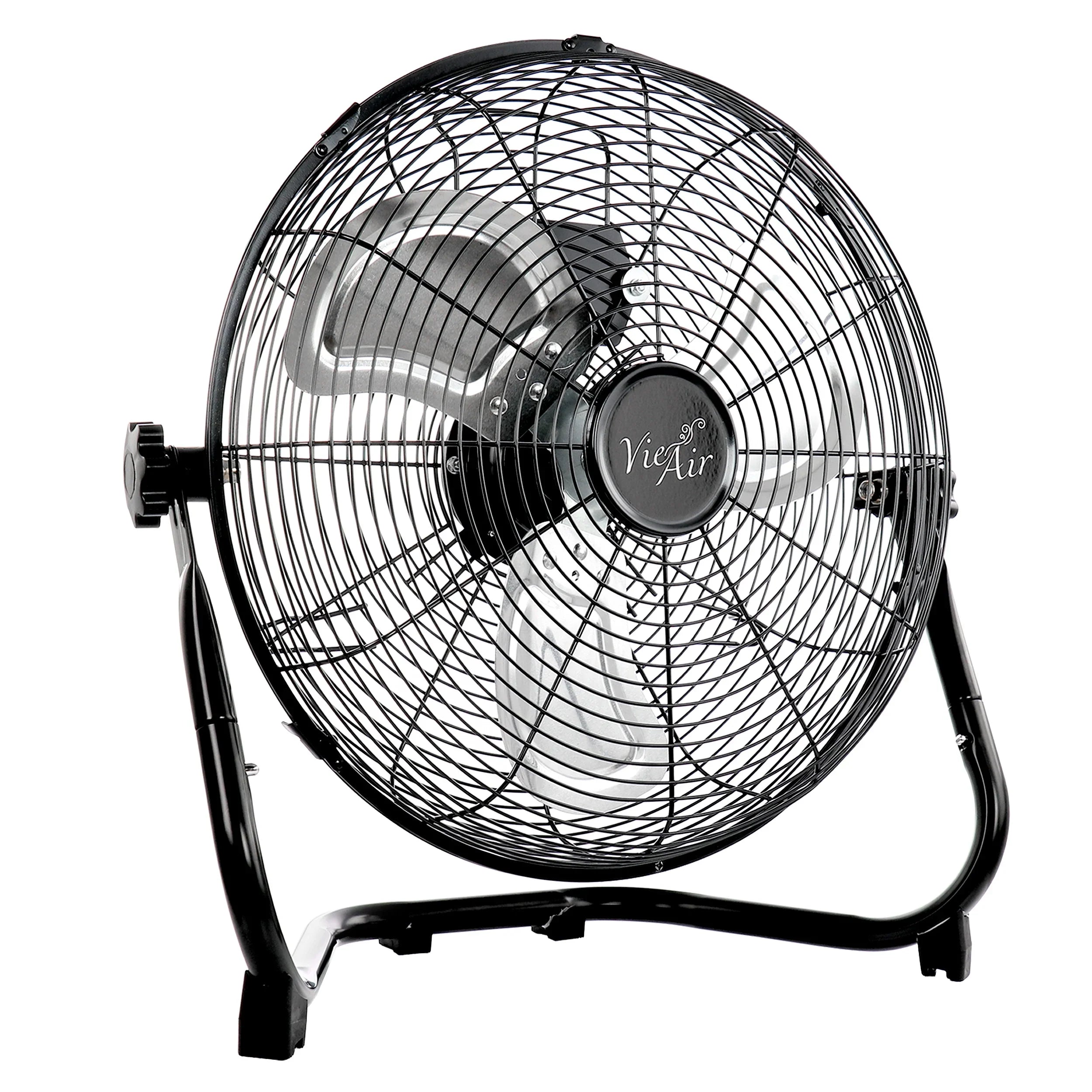 Vie Air 14 Inch Twin Pack Industrial High Velocity Heavy Duty Metal Floor Fan with 3 Speed Settings