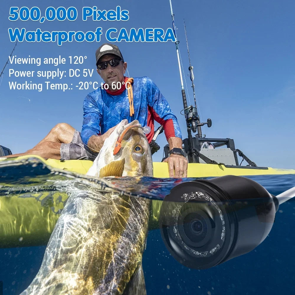 Underwater Fishing Camera 5in  , 120° Wide Angle, 500,000 Pixels, 8 Pcs  Night Vision Suitable for River/Ice Fishing