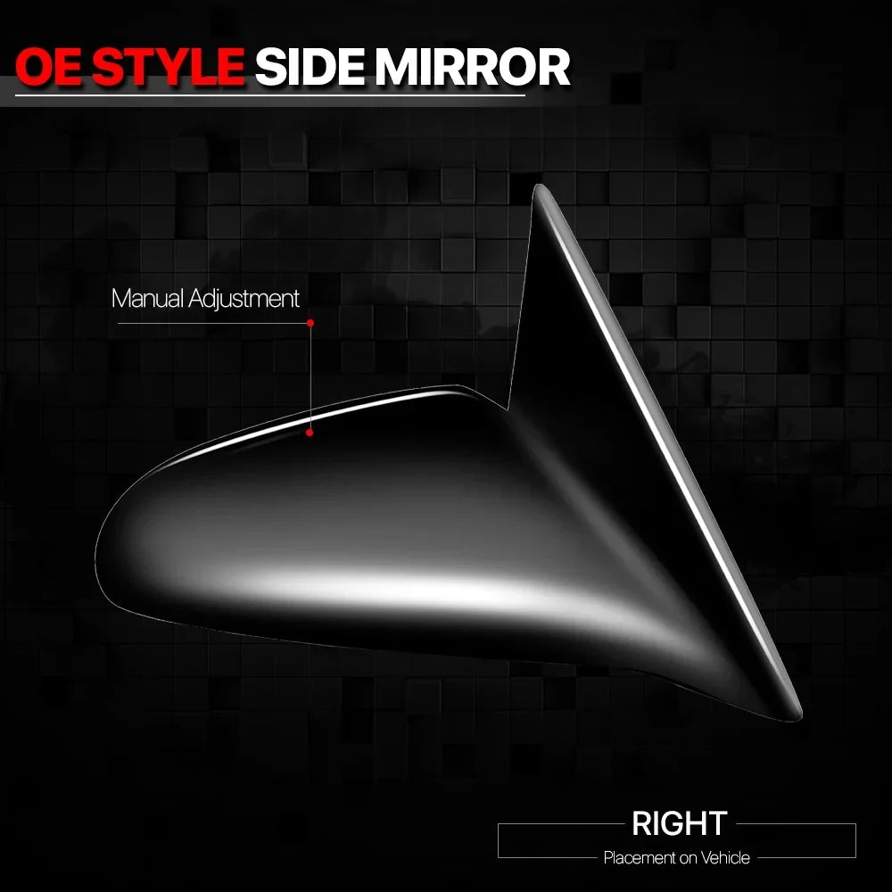 For 1995-2001 Chevy/ Metro Suzuki Swift Right Passenger Side Door Mirror Manual Operated Rear View Door Espejos 96 97 98 99 00
