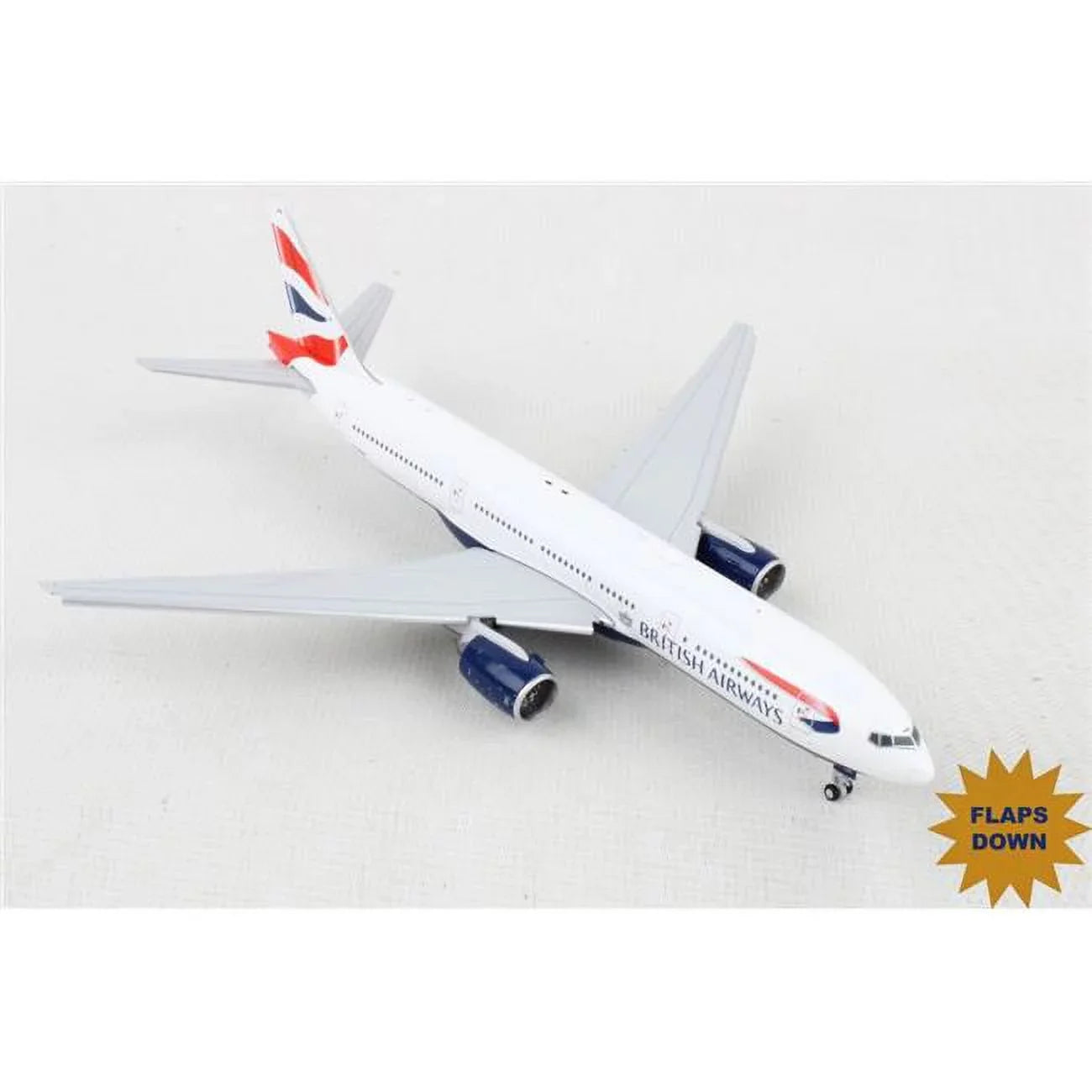 Gemini Jets  1-400 Scale British 777-200ER Reg No.- Flaps Down Model Airplane