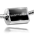 Neonblond Charm Sagittarius Clear Ice Cubes on Black 925 Sterling Silver Bead