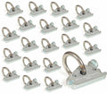 20 Heavy Duty -Track  Ring Tie-Down Anchors w/  Track Spring Fittings, Steel -Rings, Tie Down Cargo Loads to ETrack TieDown System in Trailer, Truck, Van, Pickup