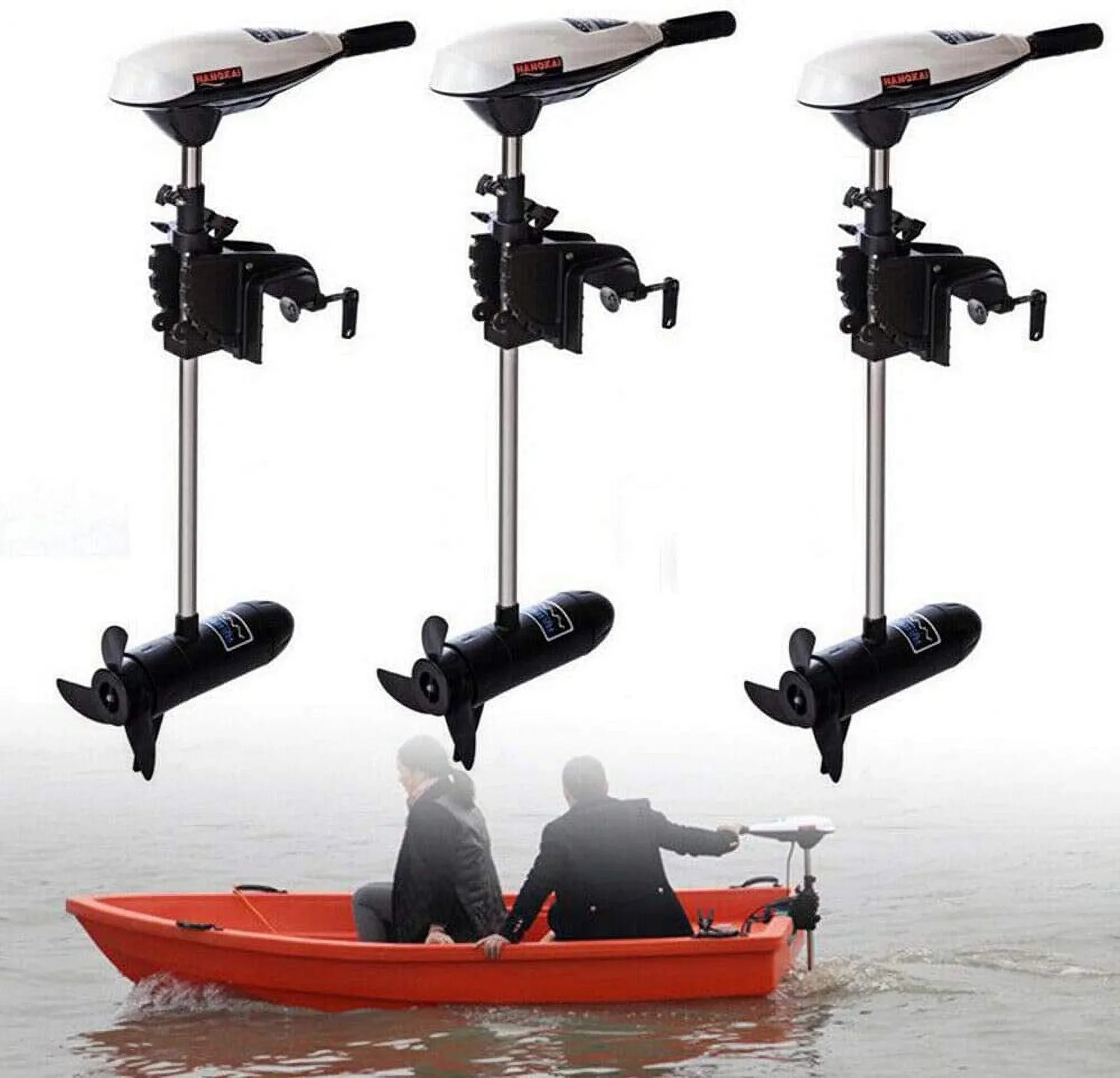Outboard Motor Boat Engine 12V 65lb Electric Outboard Inflatable Fishing Boat Brush Motor Engine 660W