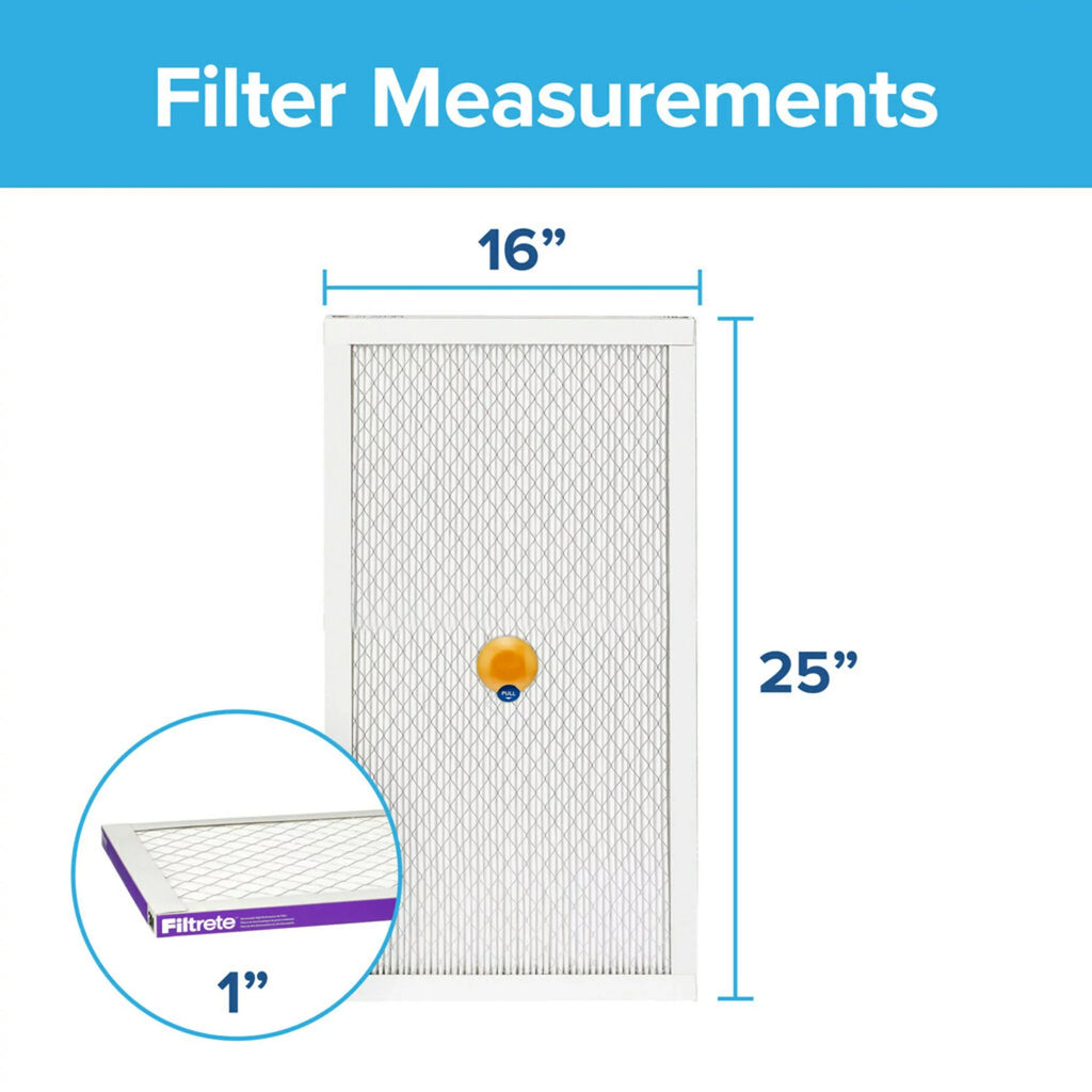 Filtrete 16x25x1 Smart Air Filter,  1500  12, Allergen, Bacteria Virus, 1 Filter