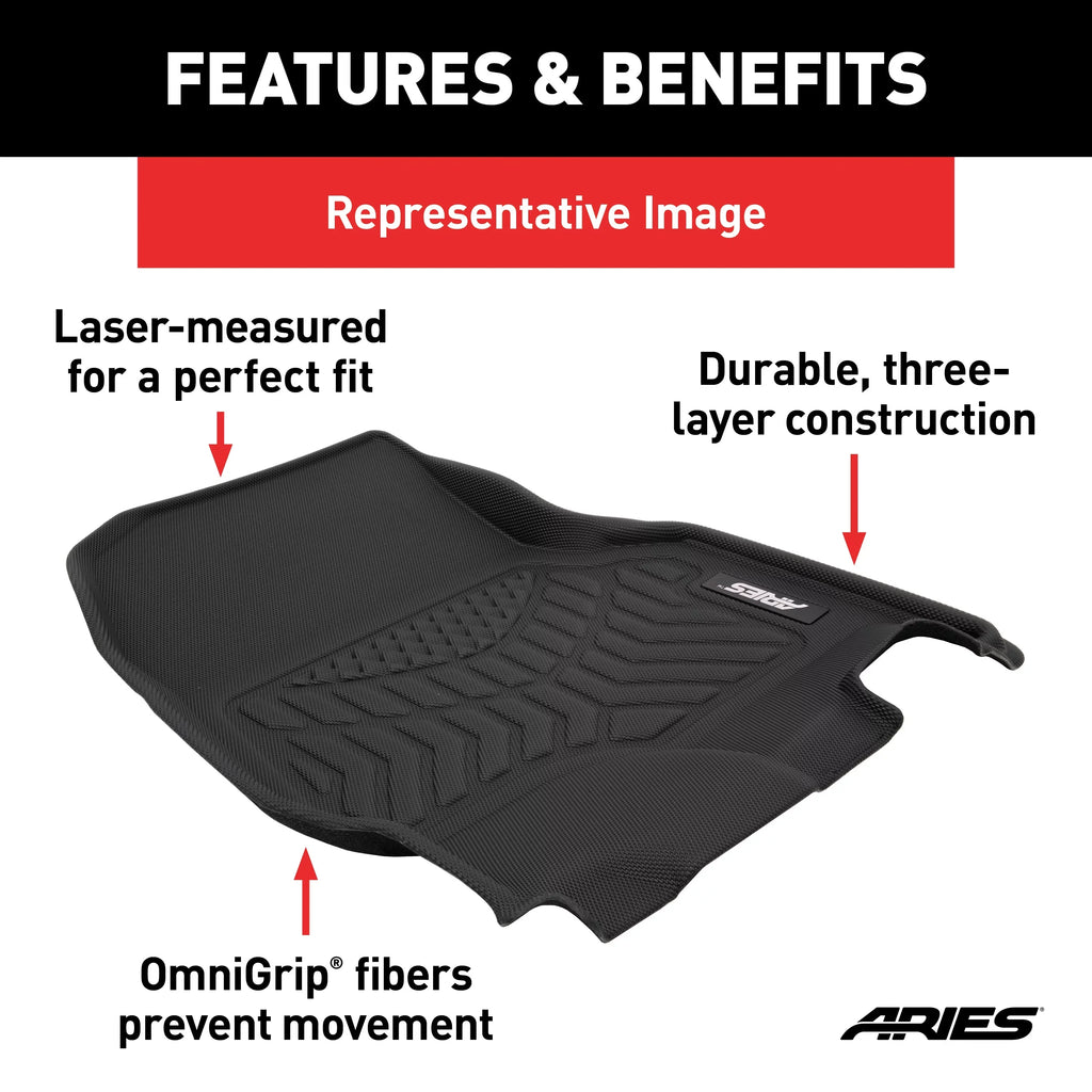 StyleGuard  Black Custom Floor Liners, Select Jeep Renegade, 1st Row Only