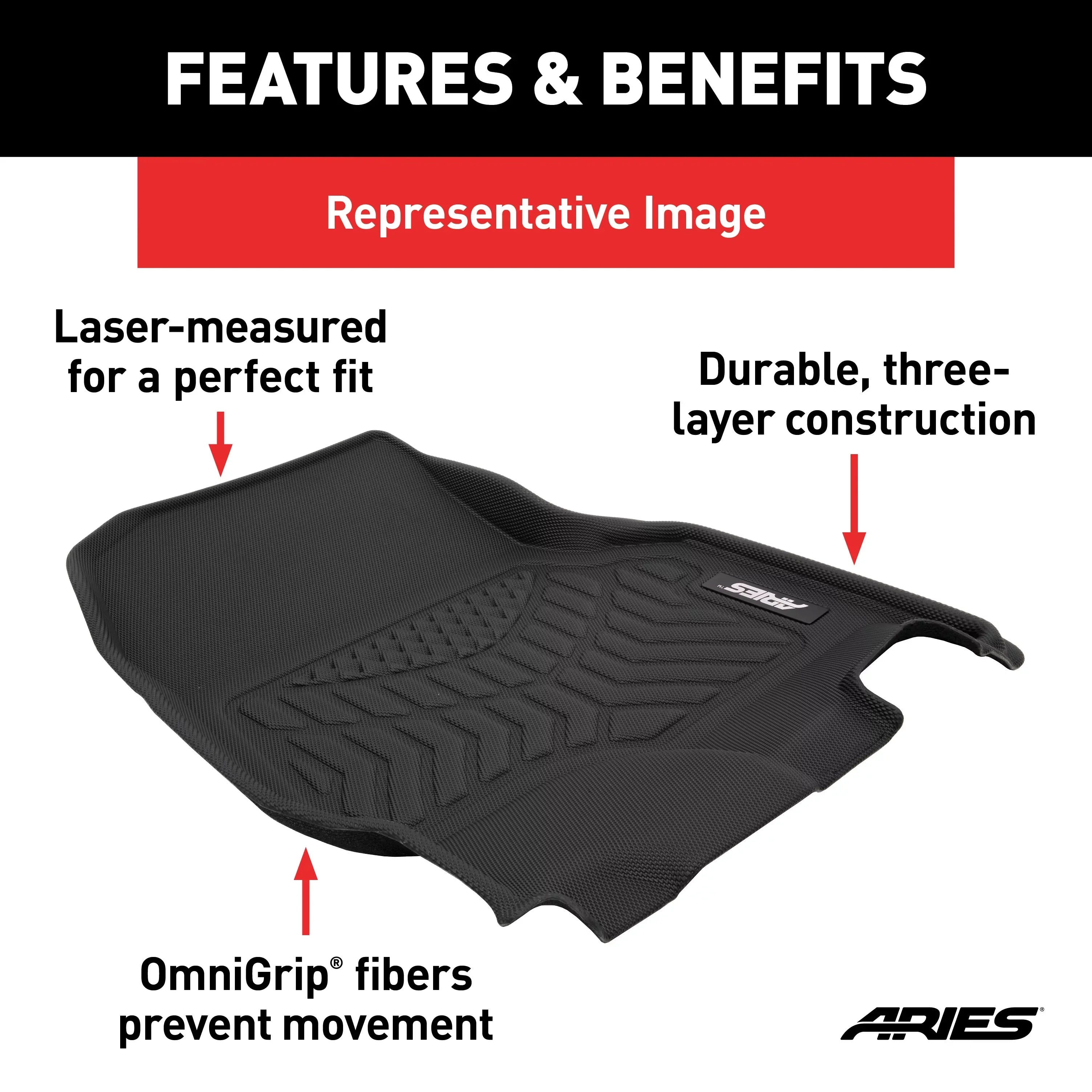 StyleGuard  Black Custom Floor Liners, Select Jeep Renegade, 1st Row Only