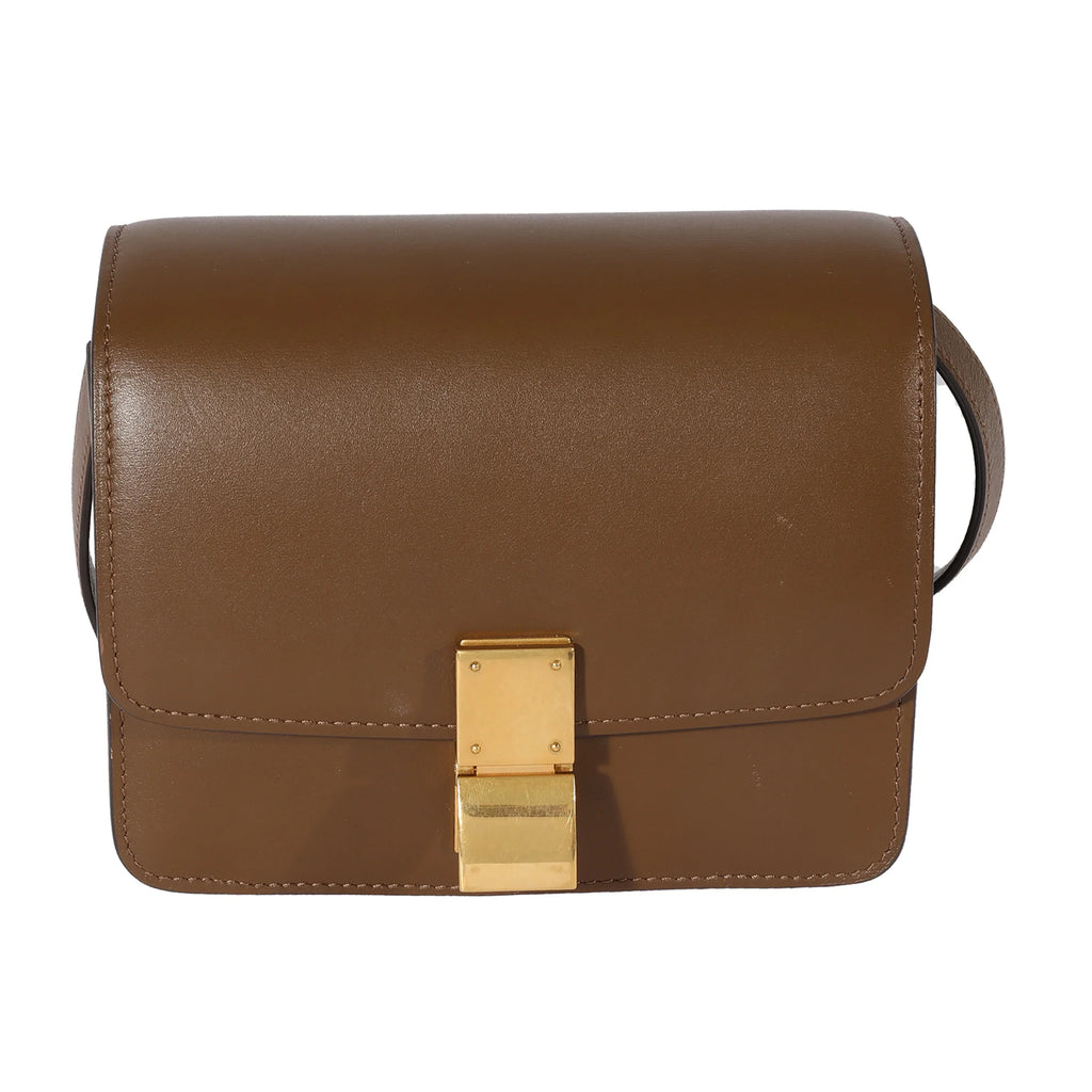 Celine Brown Smooth Leather Small Box Bag Pre-Owned