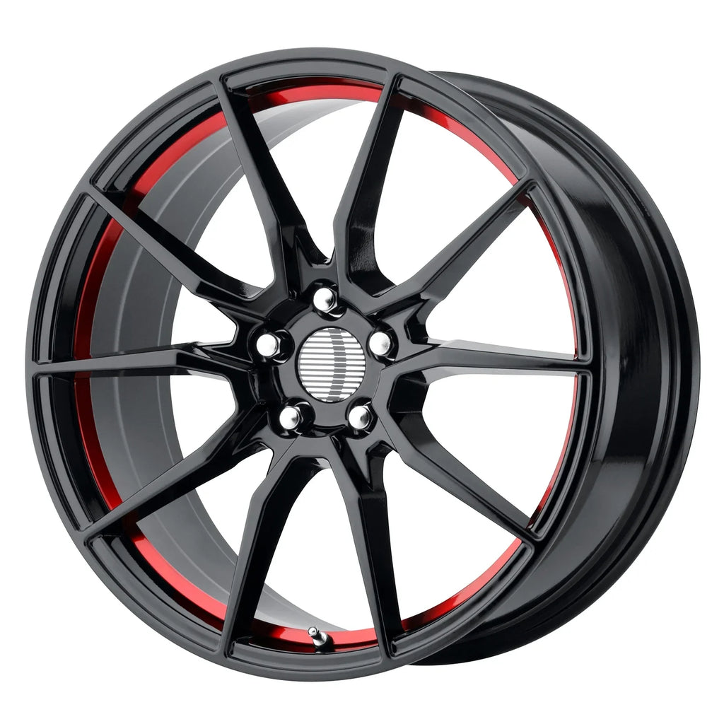 Creations 20X10 5X114.30 Pr193 Gloss Black Red Machined (40 mm) Wheel Rim