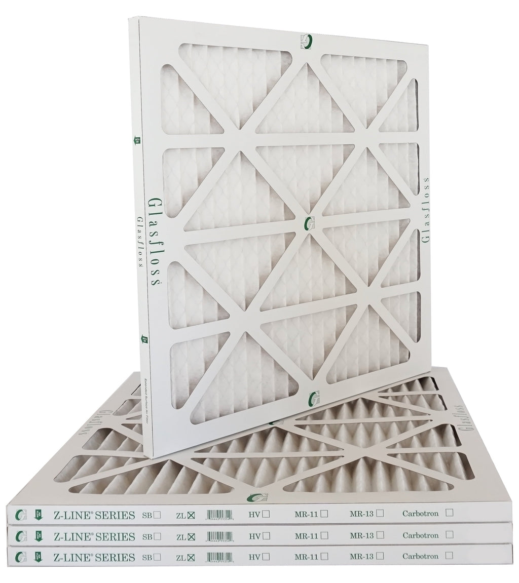 Glasfloss Air Filter 24x25x2 - 2"  10 - (Pack of 4) - Pleated  or  Air Filter - Furnace Air Filter - Home or Office - Made In The .