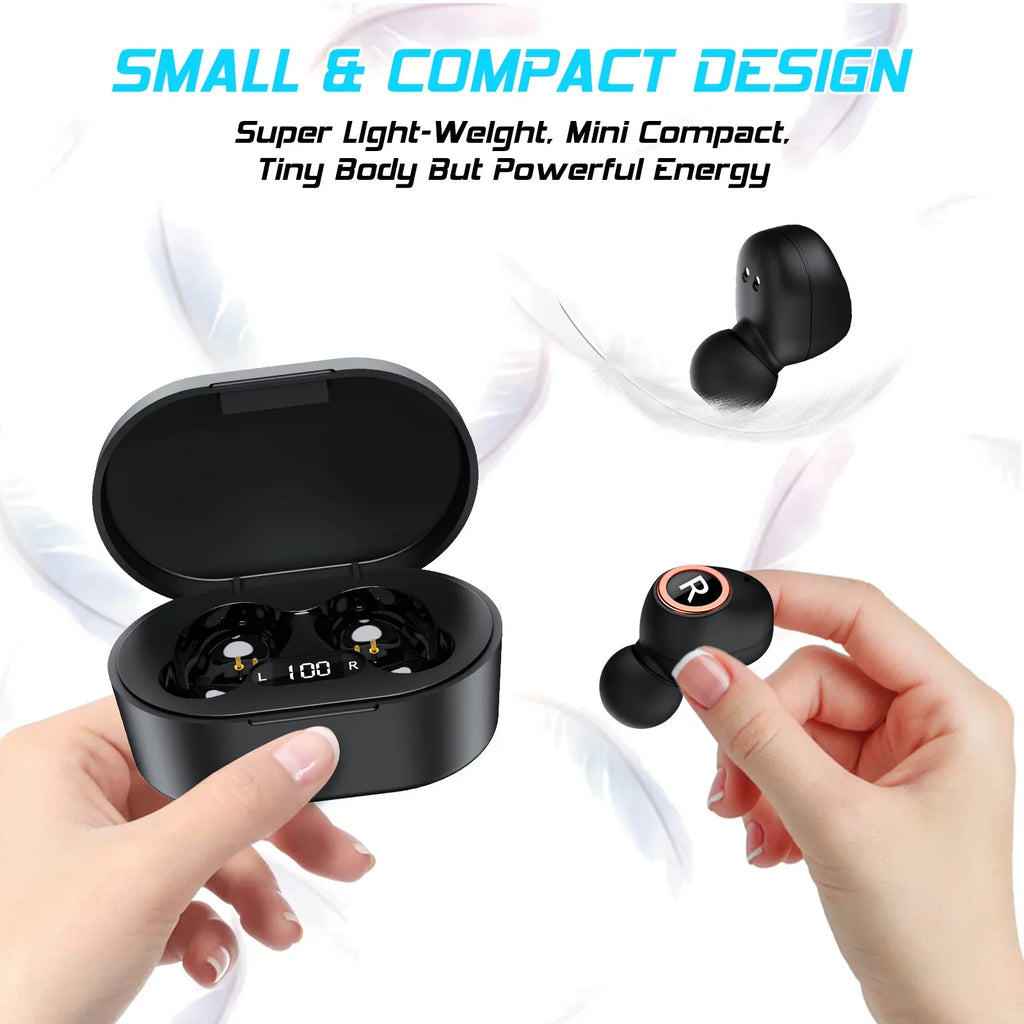 Wireless Earbuds Bluetooth 5.0 Sport Headphones Premium Sound Quality Charging Case Digital  Display Earphones Built-in Mic Headset for Meizu Pro 7 Plus