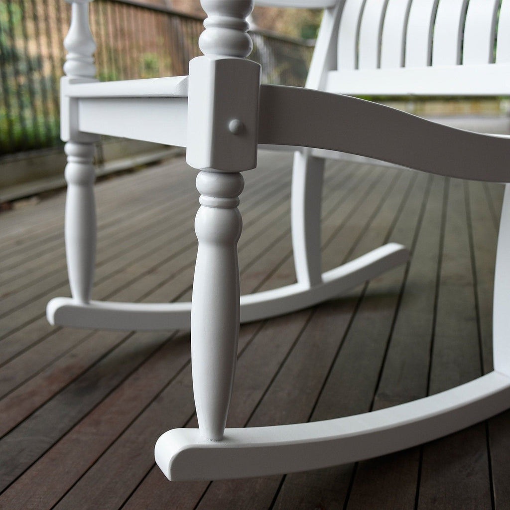 cambridge casual lyon white mahogany porch rocker