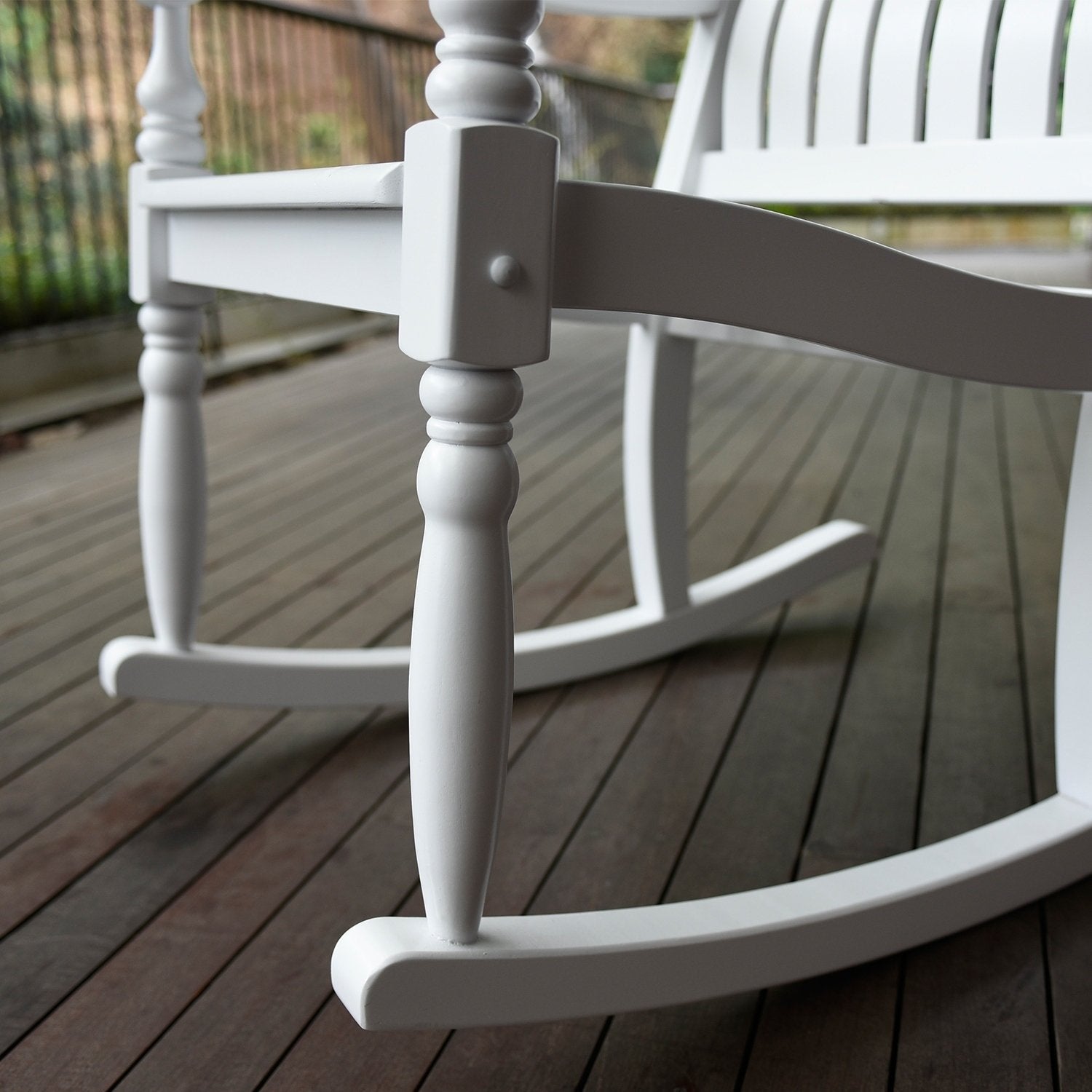 cambridge casual lyon white mahogany porch rocker