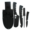 Snake Eye Tactical Heavy Duty 5PC Big Game Hunting Knife Set Black