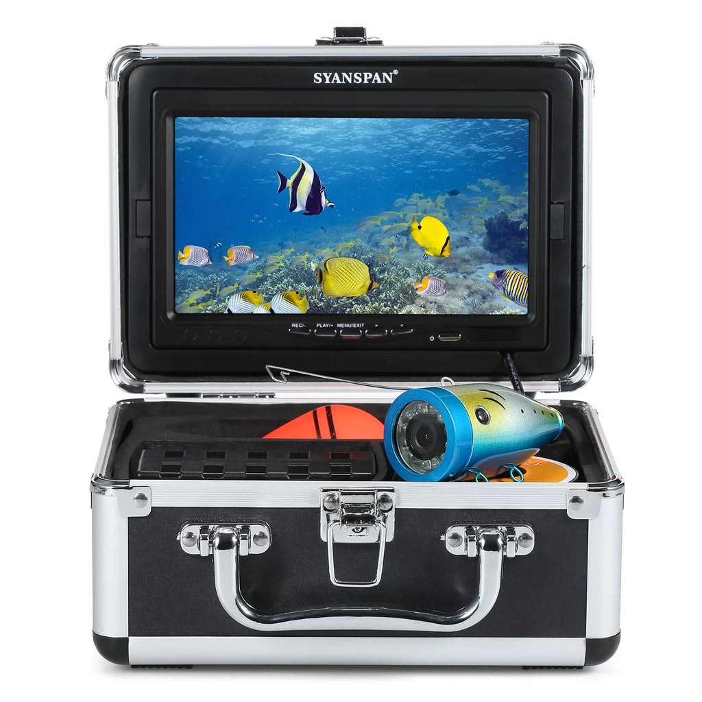 moobody Underwater Fishing Camera Fish Finder with 12LEDs 7Inch/9Inch  Display 15M/30M/50M Cable  Waterproof for Sea Lake Boat Ice Fishing