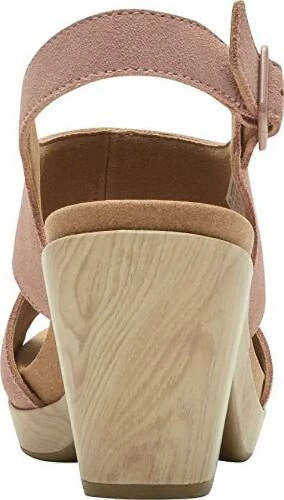 Rockport Vivienne Size  9   Women's Suede Slingback Sandals Light Rose