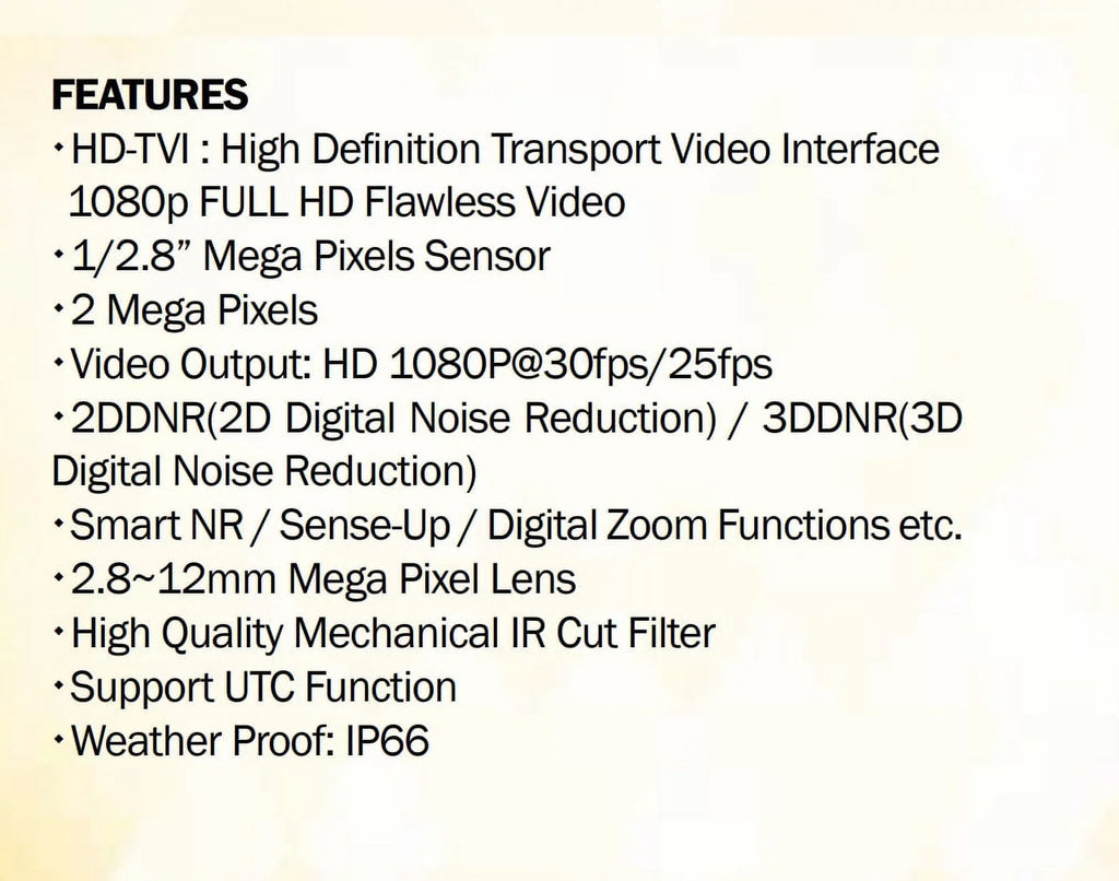 Eyemax -132V- - 1080p  Vandal  Camera 2.8-12mm, 35   12V
