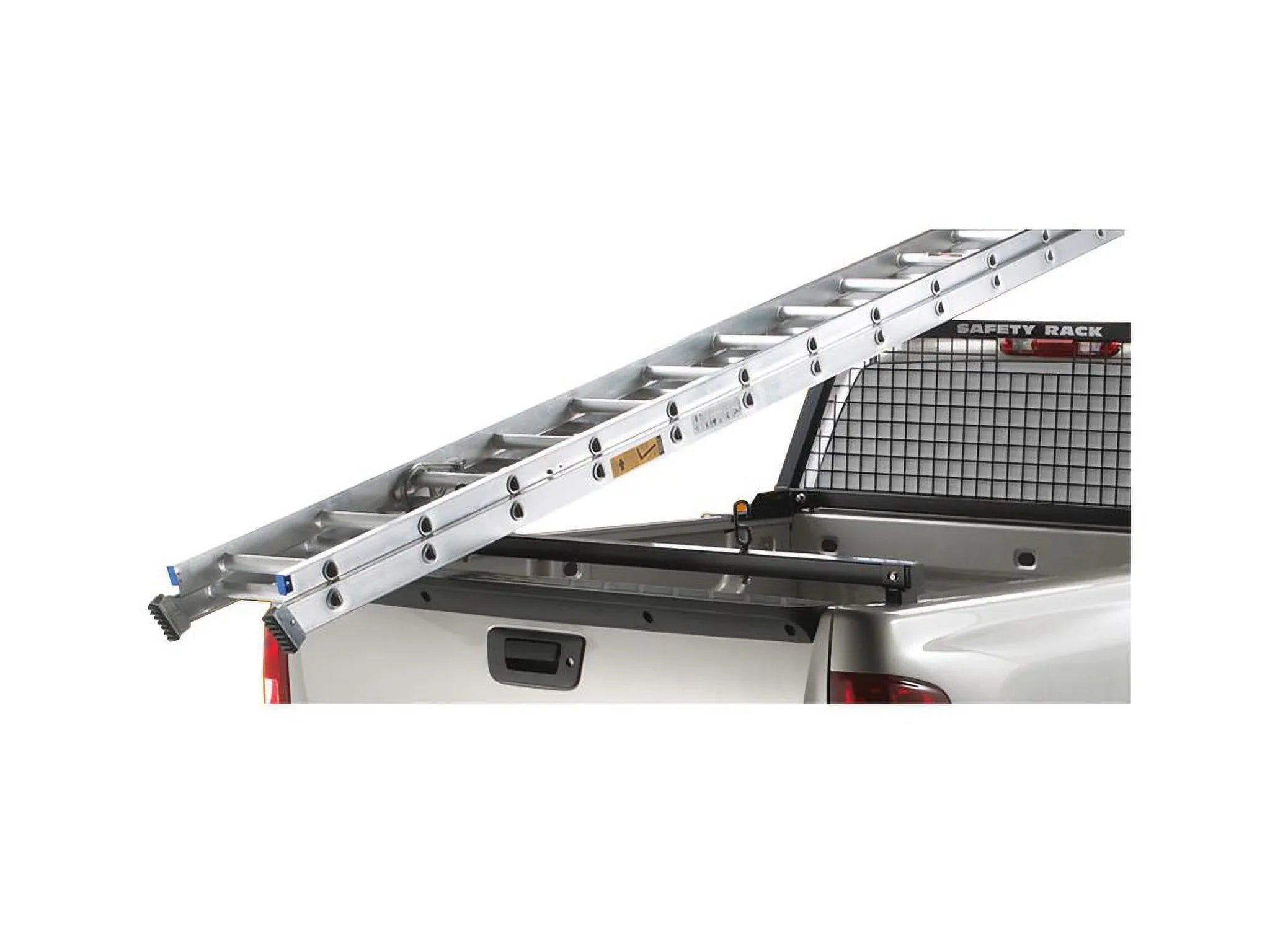 by RealTruck Truck Bed Rear Bar | Black, No Drill | 11519 | Compatible with 2007-2013 Chevrolet/ Silverado/Sierra 1500; 2007-2014 Chevrolet/ Silverado/Sierra 2500/3500