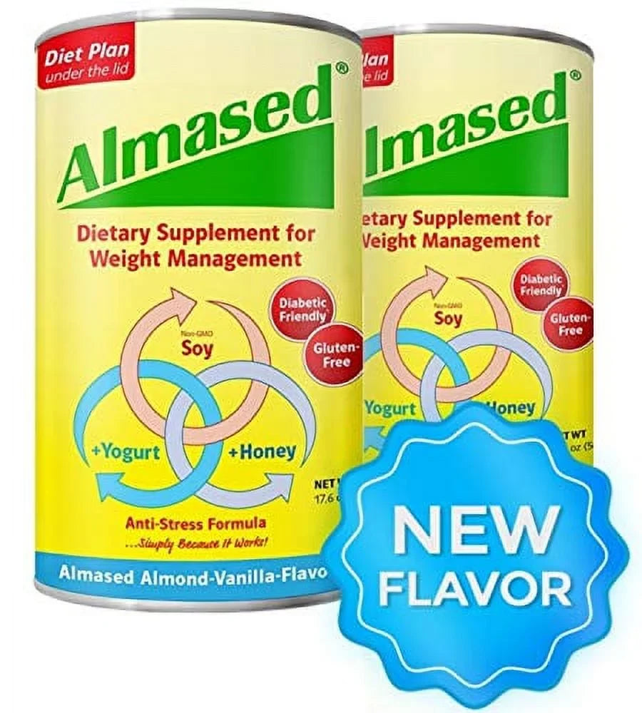 Almased Meal Replacement shakes – Gluten-Free, non- Weight Loss Powder – Vanilla Flavor, 17.6 oz (2 pack)