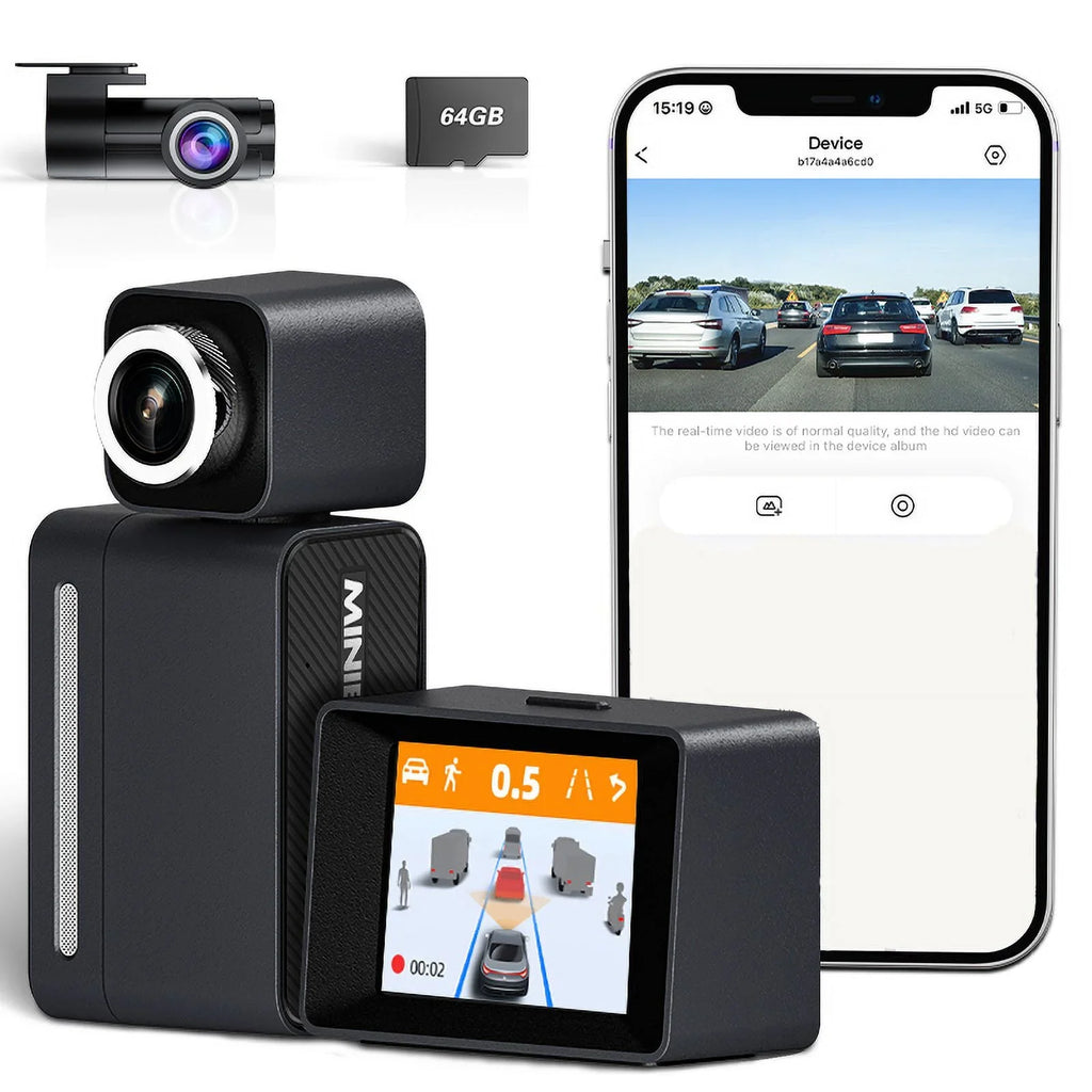 4K Dash Cam Front and Rear, Dual Dash Camera for Cars 4K+1080P -   Collision Avoidance Device, 2.4'' , Built-in 5G WiFi , , Loop Recording, Super Night Vision,   Update