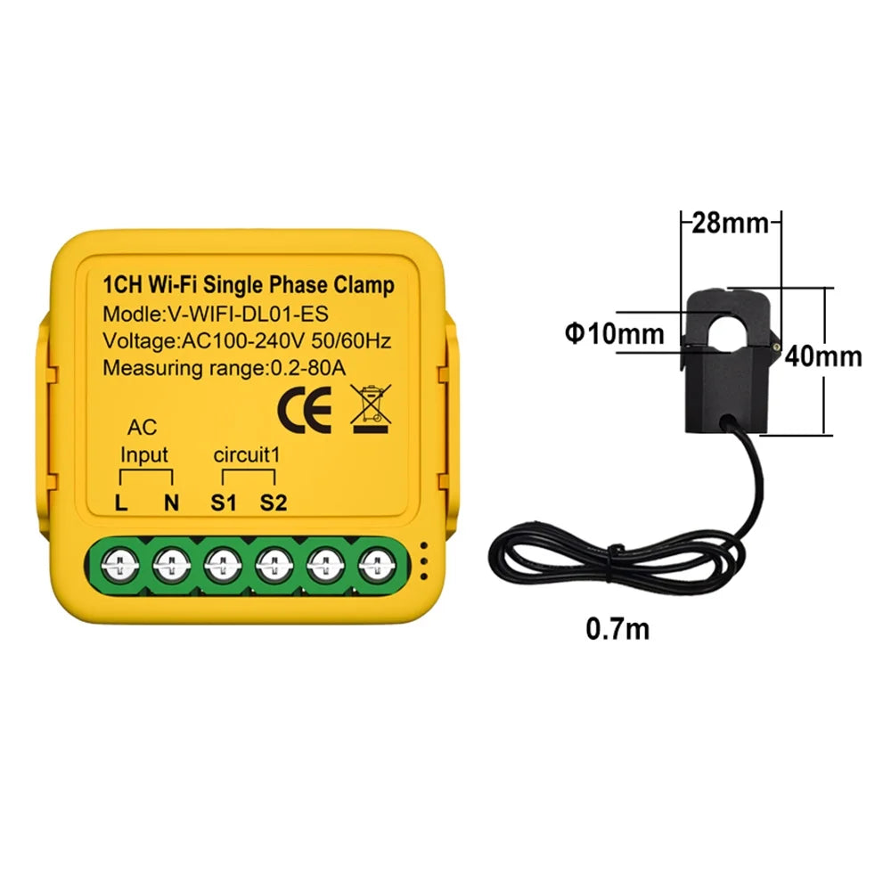 Irfora Automatic voltage regulator, Consumption Clamp Wifi Smart Solar Current Meter Consumption 80a Solar Consumption Statistics 100-240v Consumption Clamp Smart Smart