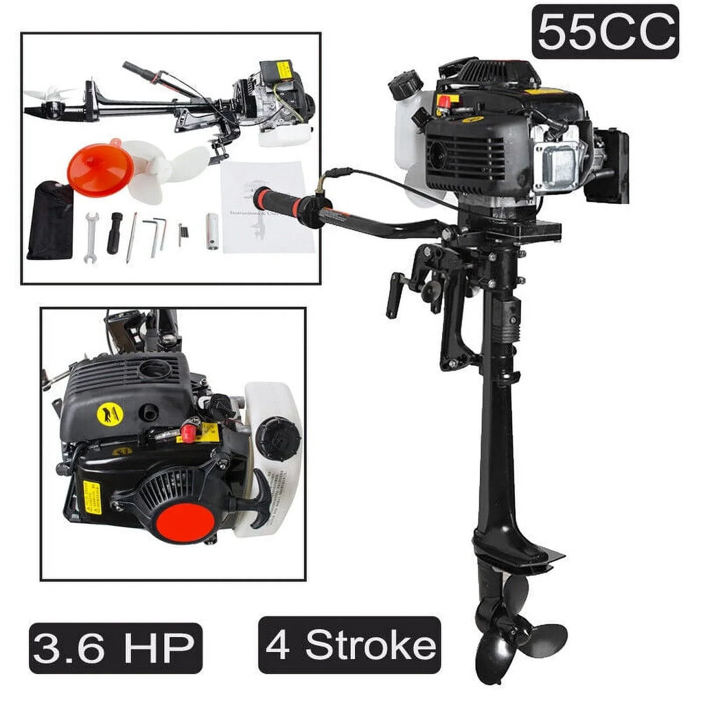 4 Stroke 3.6  55CC Outboard Motor Boat Engine With Air Cooling System Machine
