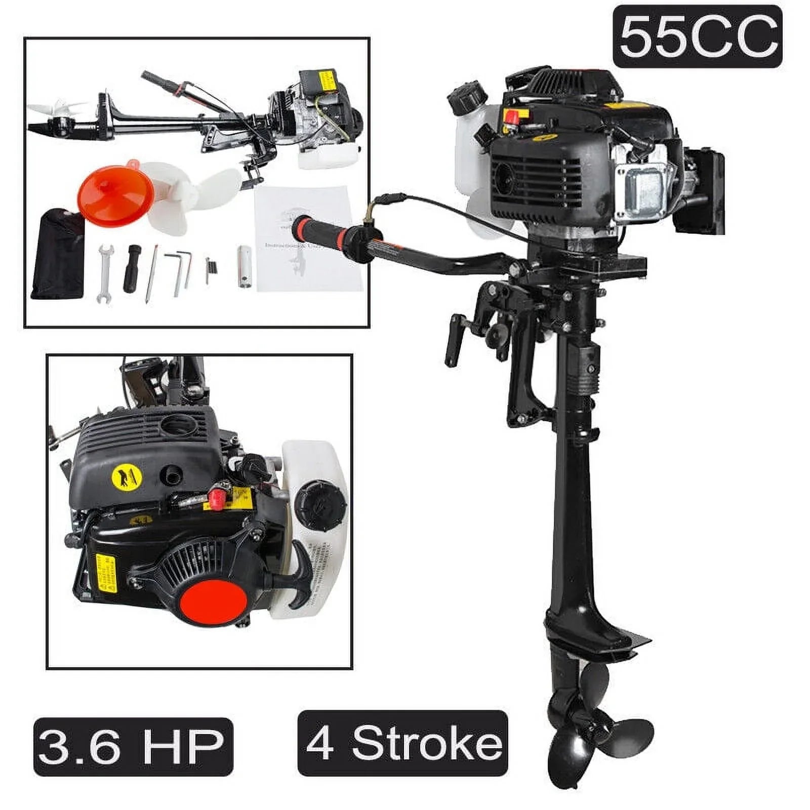 4 Stroke 3.6  55CC Outboard Motor Boat Engine With Air Cooling System Machine