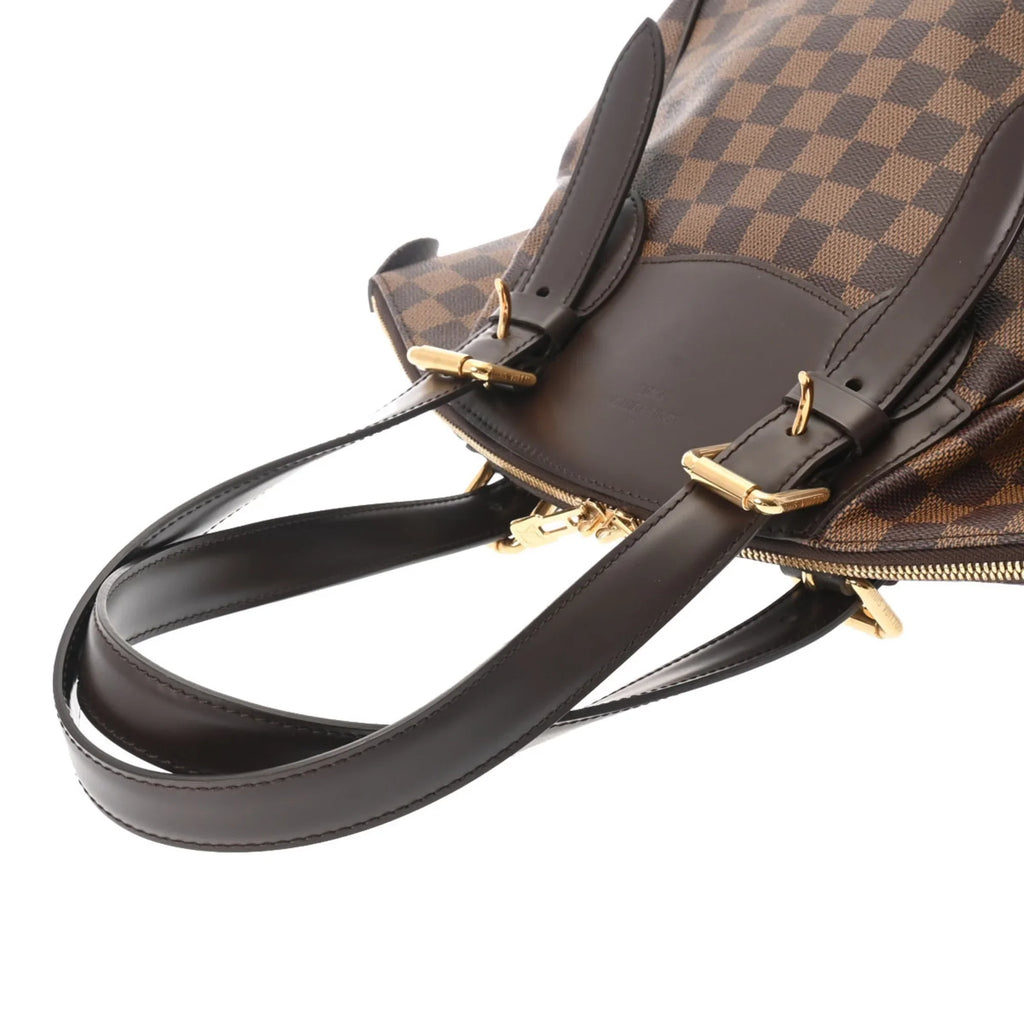 Pre-Owned   Damier Verona  Ebene  Women's Canvas Shoulder Bag (Good)