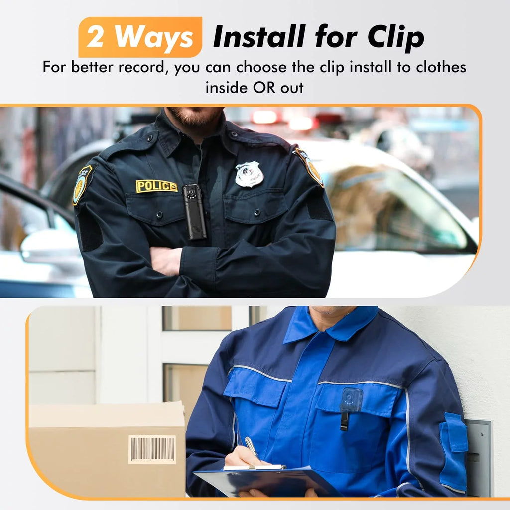 Losfom  WiFi Body Camera, 1296P Body Worn Camera with Audio and Video Recording (Only Camera)