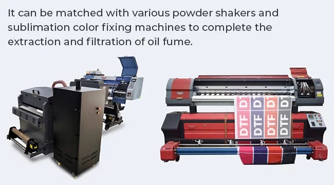 250W  Universal Fume Extractor Filter 250m³/h for  Powder Shakers and Sublimation Heater