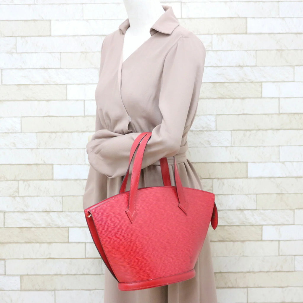 Pre-Owned   Louis Vuitton Handbag Epi Sun Jack  Red Castilean Ladies Leather (Fair)