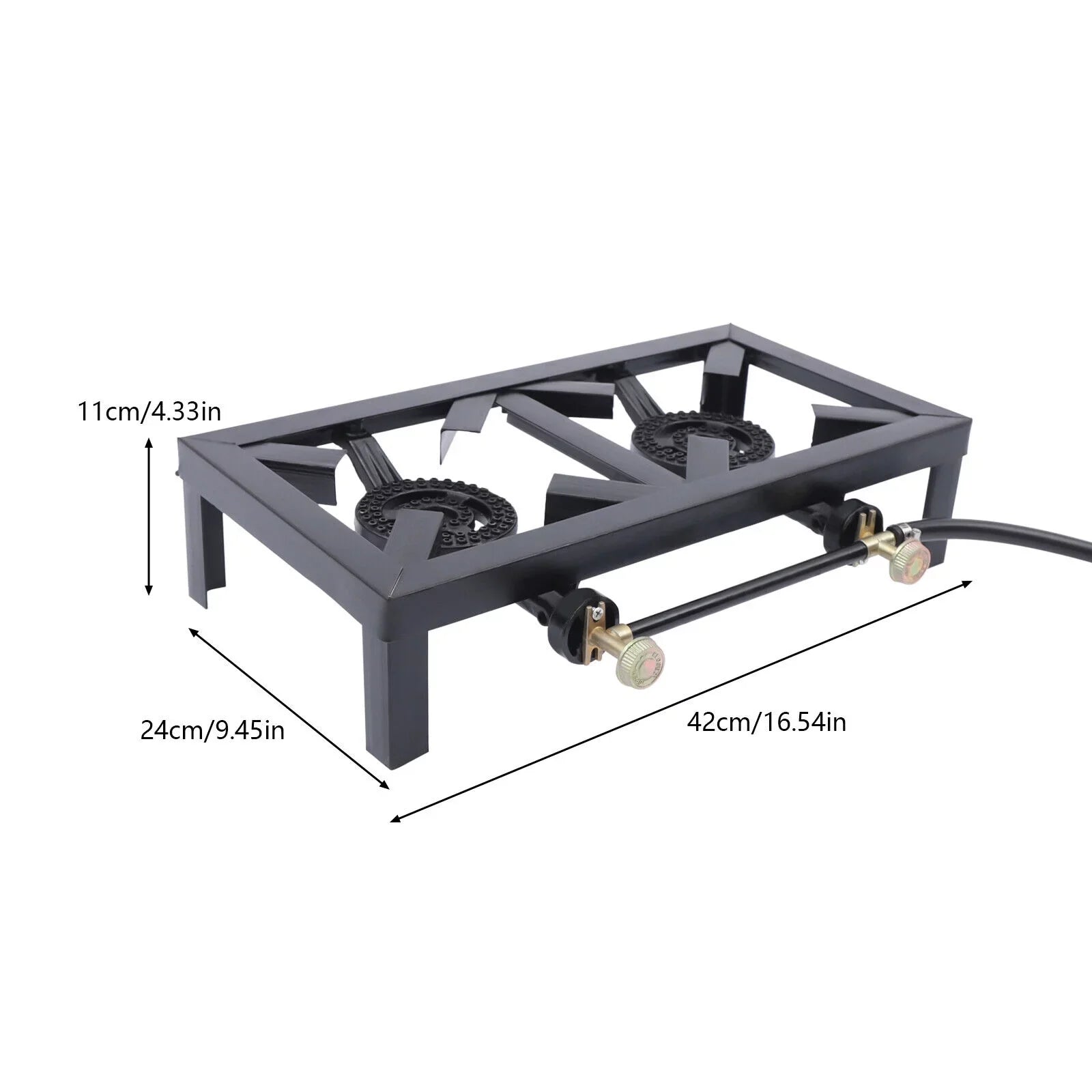 Fichiouy Propane Stove 2 Burner  Gas Stove with High-Pressure Adjustable Hose for Outdoor Camping