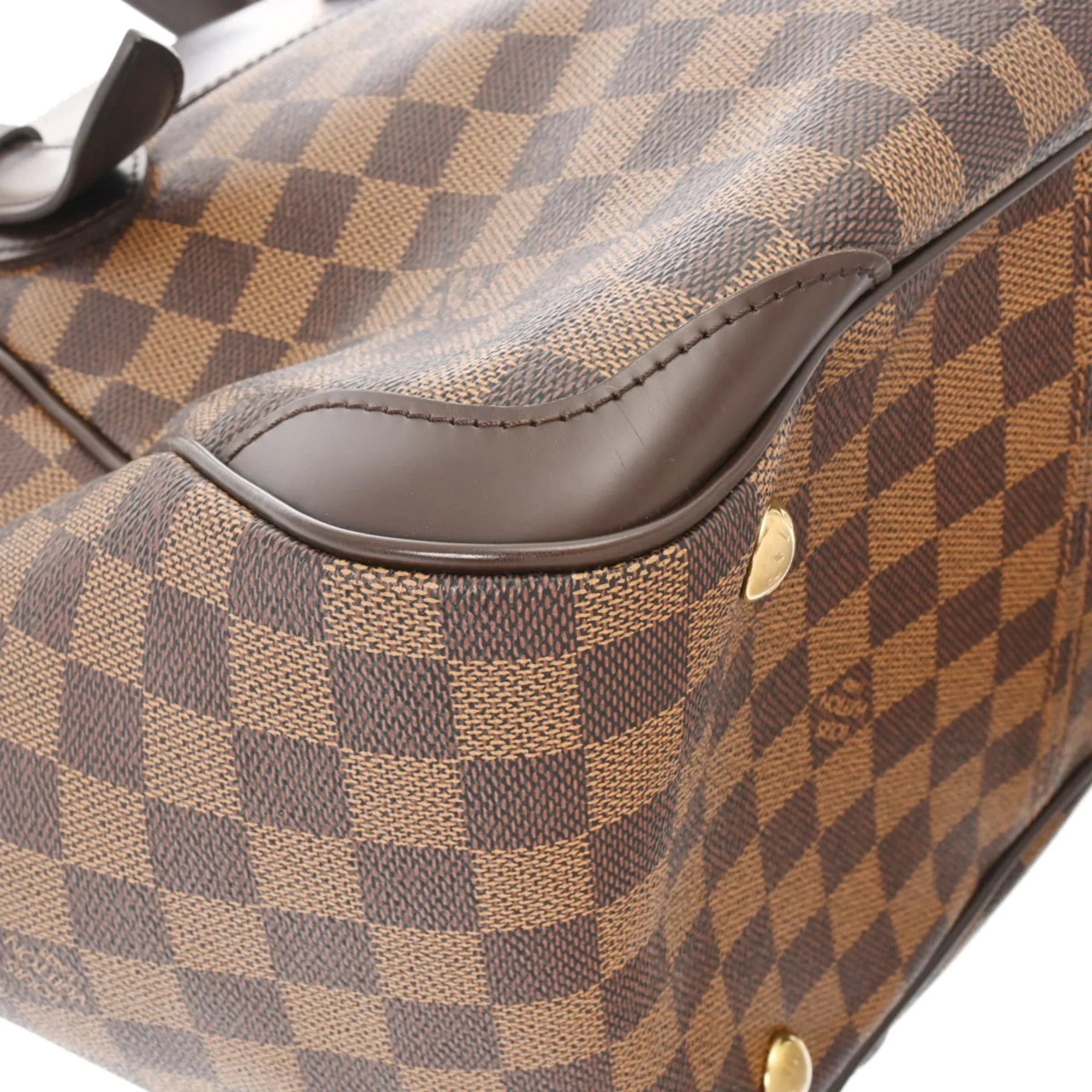 Pre-Owned   Damier Verona  Ebene  Women's Canvas Shoulder Bag (Good)
