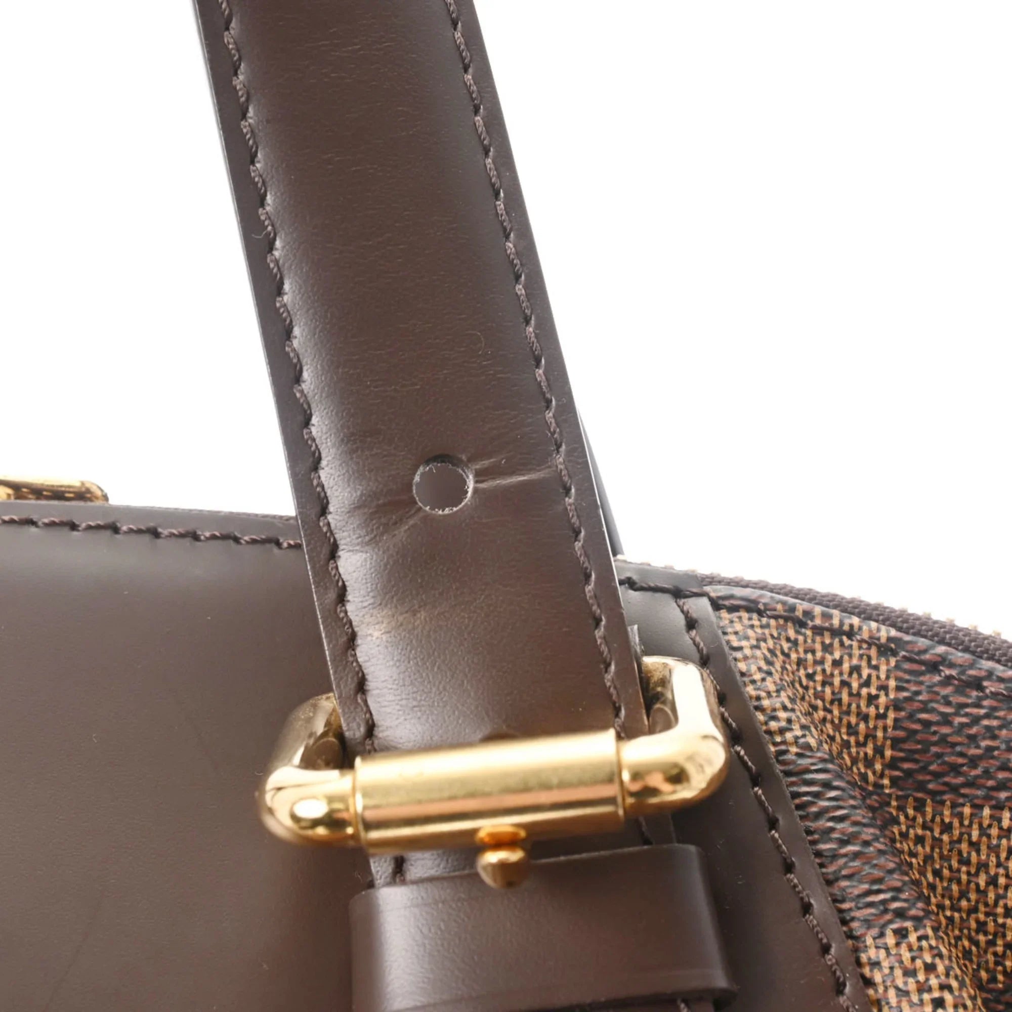 Pre-Owned   Damier Verona  Ebene  Women's Canvas Shoulder Bag (Good)