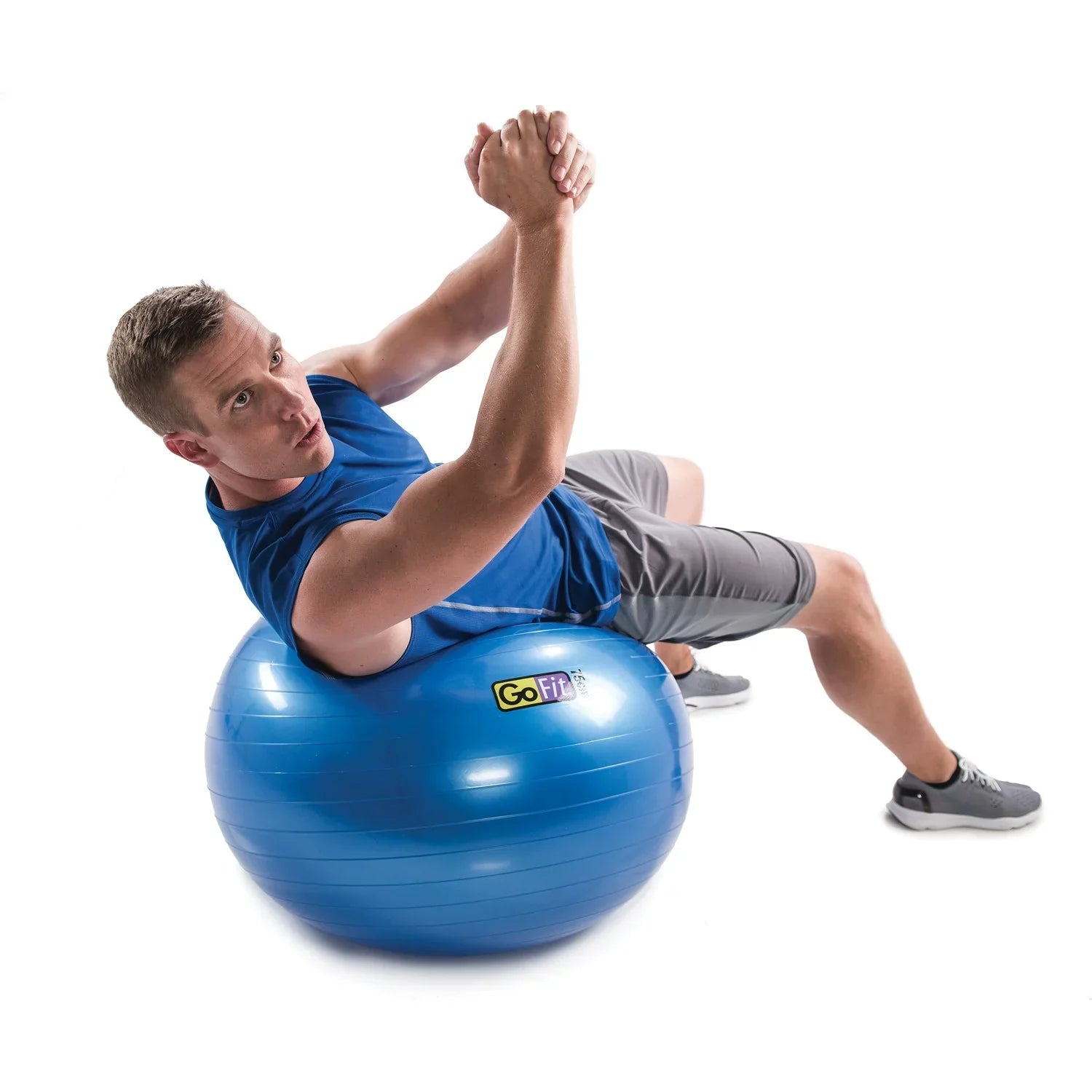 GoFit - ProGym Extreme & -75BALL Exercise Ball with Pump (75cm; Blue)