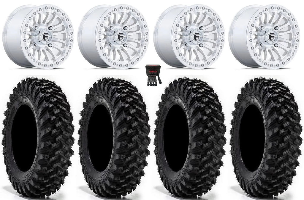 Fuel Rincon Bdlk 15" Wheels Mh 35" Warrior  Tires Can-Am Maverick  / Honda Pioneer 1000 / Talon