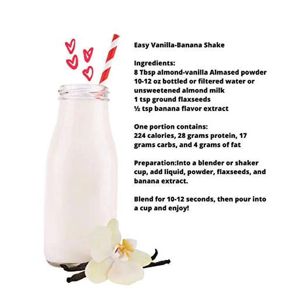 Almased Meal Replacement shakes – Gluten-Free, non- Weight Loss Powder – Vanilla Flavor, 17.6 oz (2 pack)