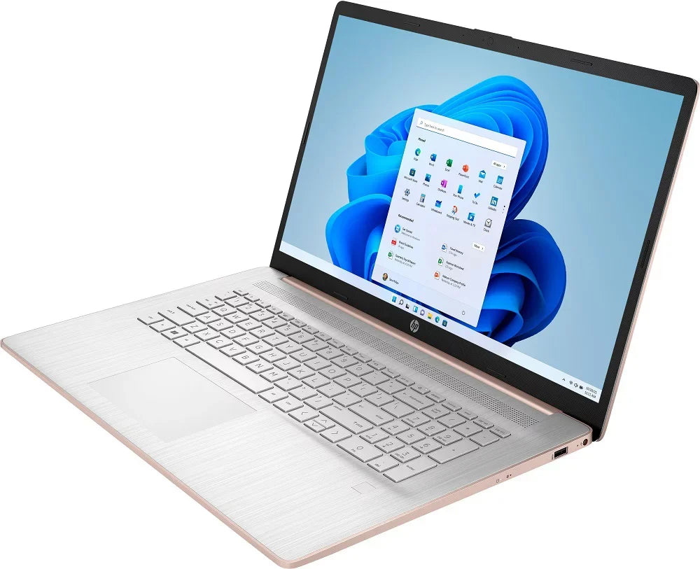 Restored  17CN0107DSREF 17.3" 1600x900 + Intel Pentium Gold 7505 DualCore Processor 12GB  256GB  Intel  Graphics Windows 11 Home Laptop Pale Rose Gold (Refurbished)