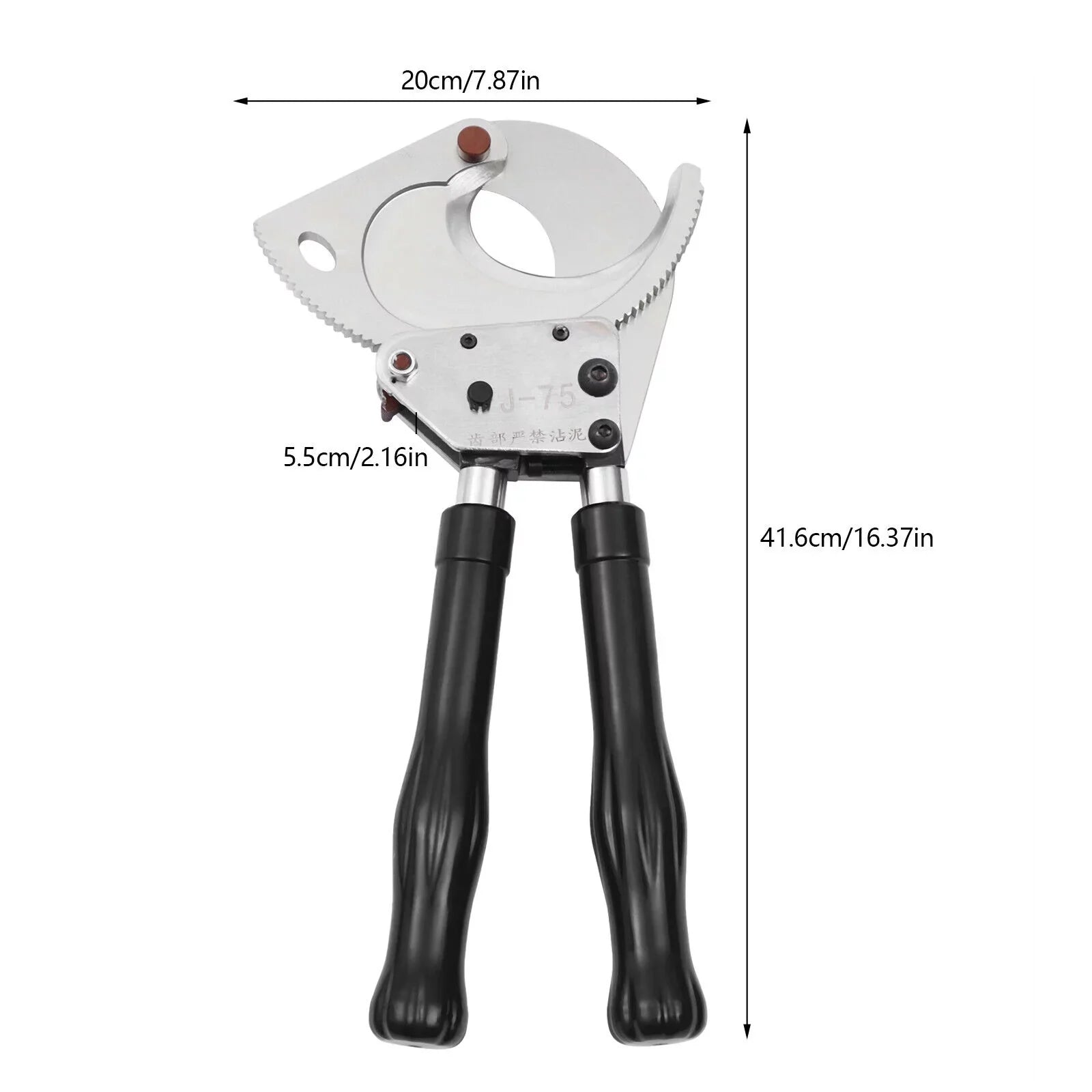 Heavy Duty Ratchet Cable Cutter Cut Φ75mm For Cutting Aluminum, Copper Ratchet Cable Cutter Ratcheting Cutter Heavy Duty Wire Cutter Cut up to Φ75mm Ratchet Cable Cutter Cuting Tool