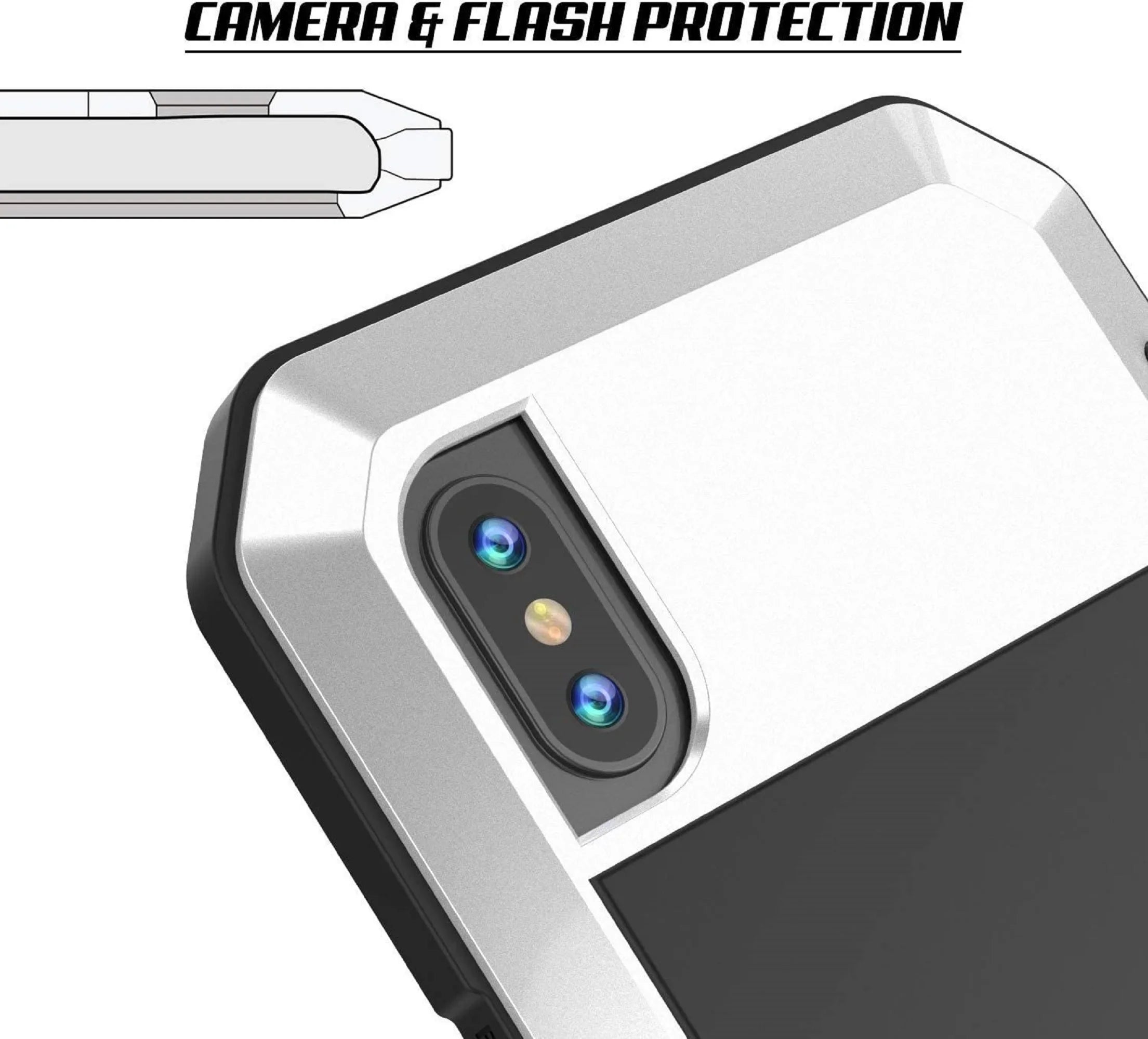 Gorilla Glass Aluminum Metal iPhone 6 Case (Silver) Heavy Duty Military Grade Shockproof and Scratch Resistant Protection, Rugged Outdoor Travel