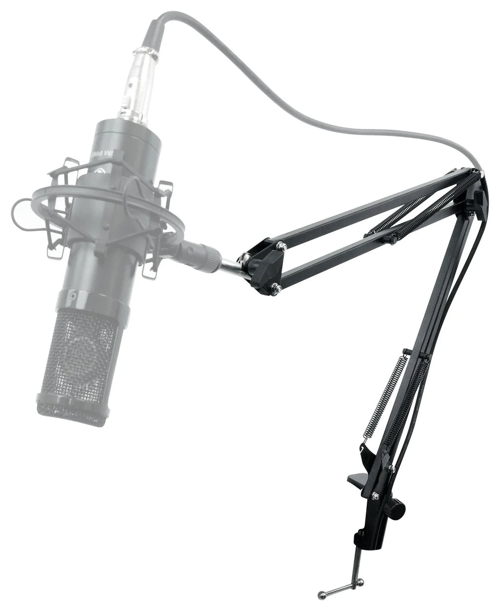 Rockville  Microphone Boom Arm Studio Podcast Mic Stand+Clamp+Pop Filter