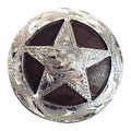 Hansen Western Gear Mens Ranger Star Scarf Slide  Silver